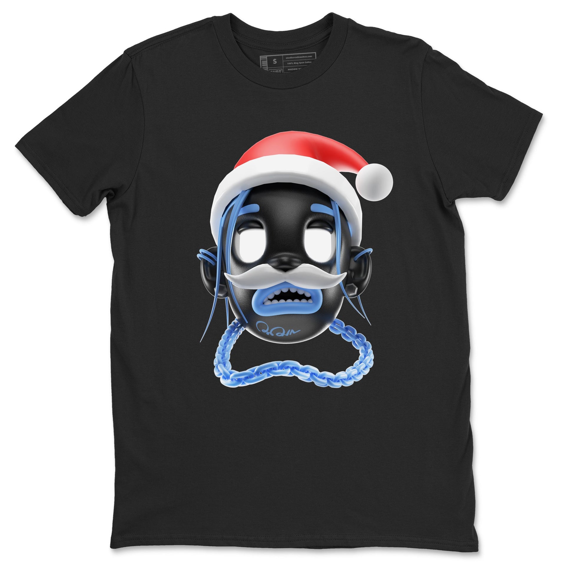 Air Jordan 1 UNC Toe shirt to match jordans Goosebumps Boy Christmas Edition sneaker tees Santa Gift AJ1 UNC Toe SNRT Sneaker Release Tees Unisex Black 2 T-Shirt