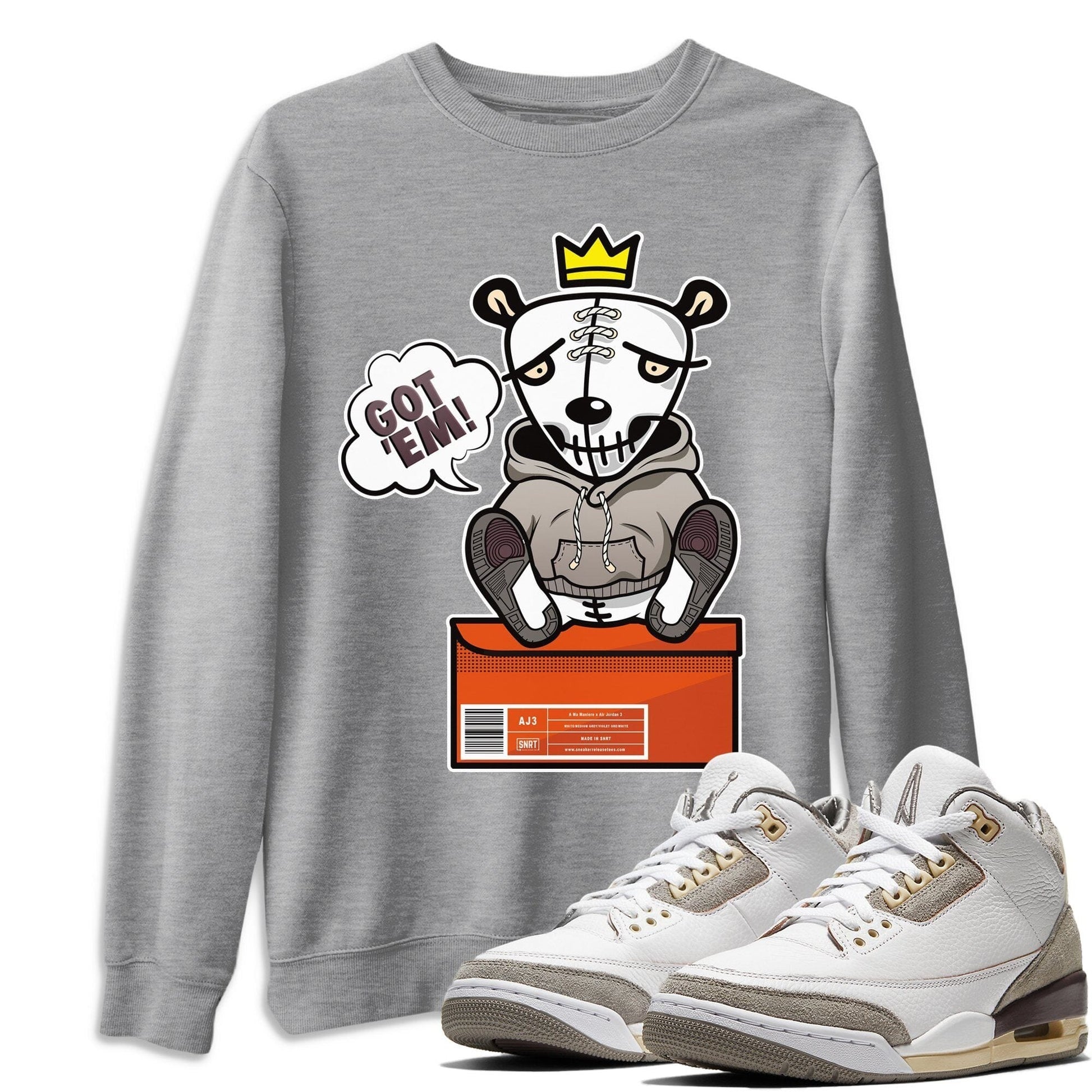 Jordan 3 A Ma Maniere Sneaker Match Tees Got Em Sneaker Tees Jordan 3 A Ma Maniere Sneaker Release Tees Unisex Shirts