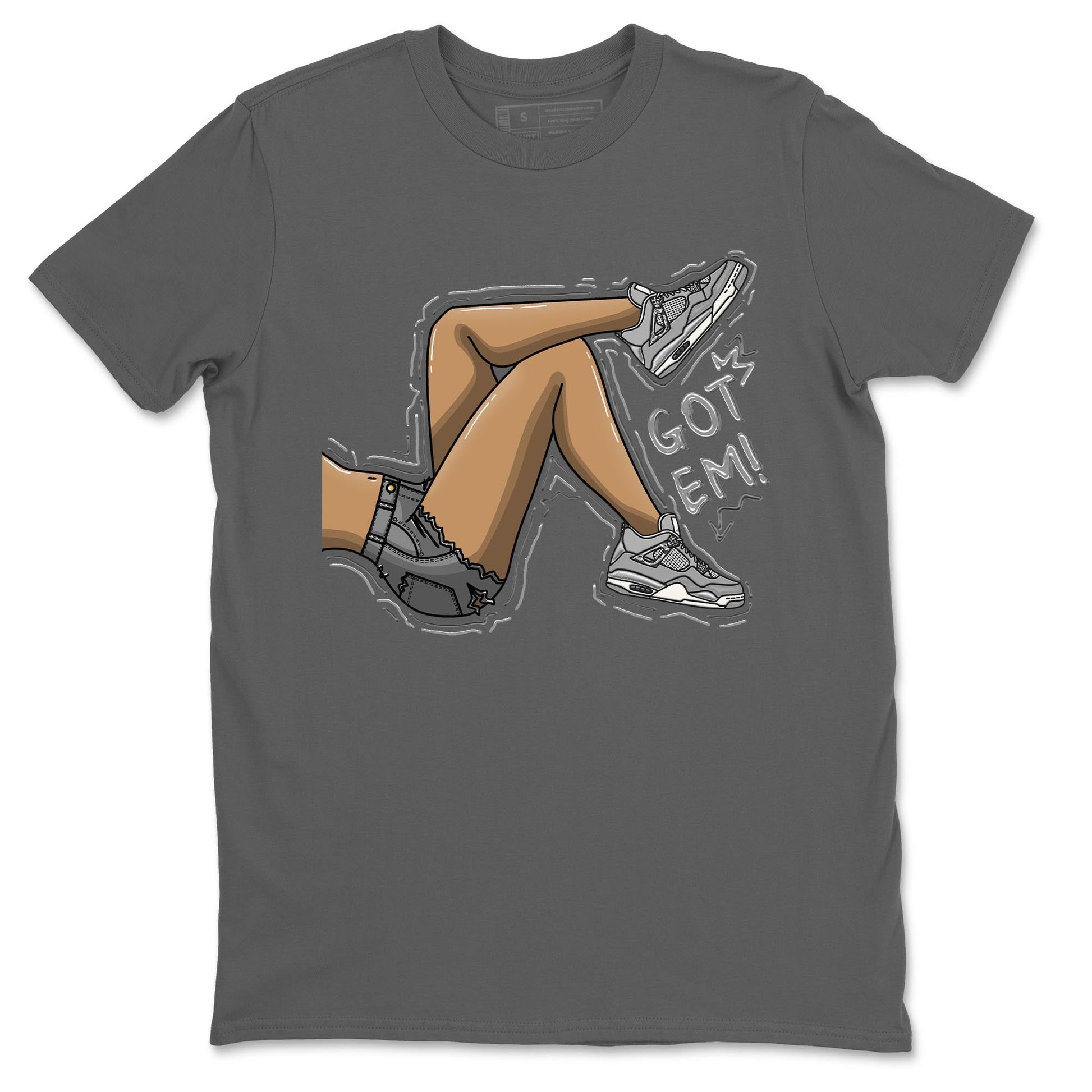 AJ4 Frozen Moments shirt to match jordans Got Em Legs sneaker tees Crew Neck AJ4 Frozen Moments SNRT Sneaker Release Tees Unisex Casual Shirts Cool Grey 2 T-Shirt