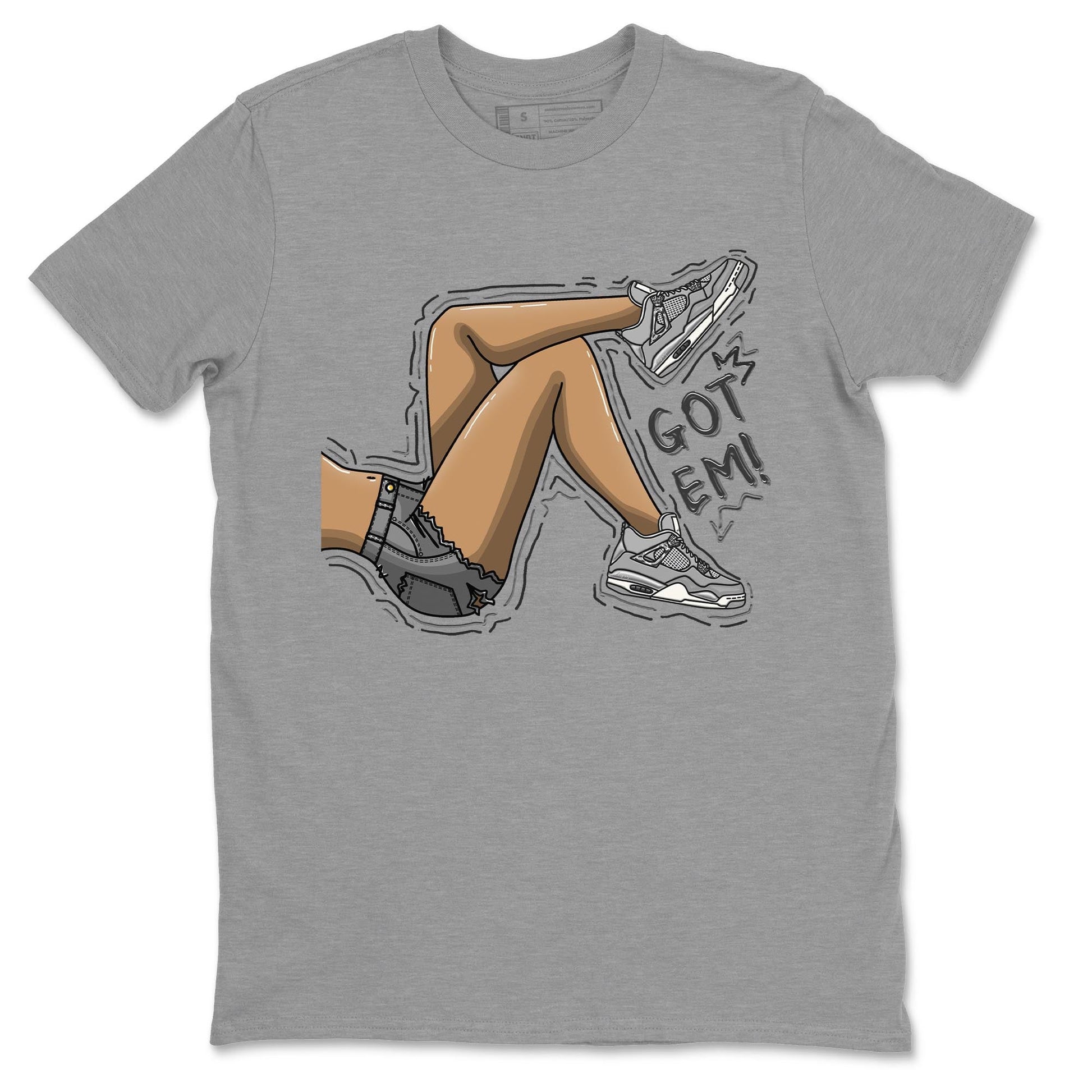 AJ4 Frozen Moments shirt to match jordans Got Em Legs sneaker tees Crew Neck AJ4 Frozen Moments SNRT Sneaker Release Tees Unisex Casual Shirts Heather Grey 2 T-Shirt