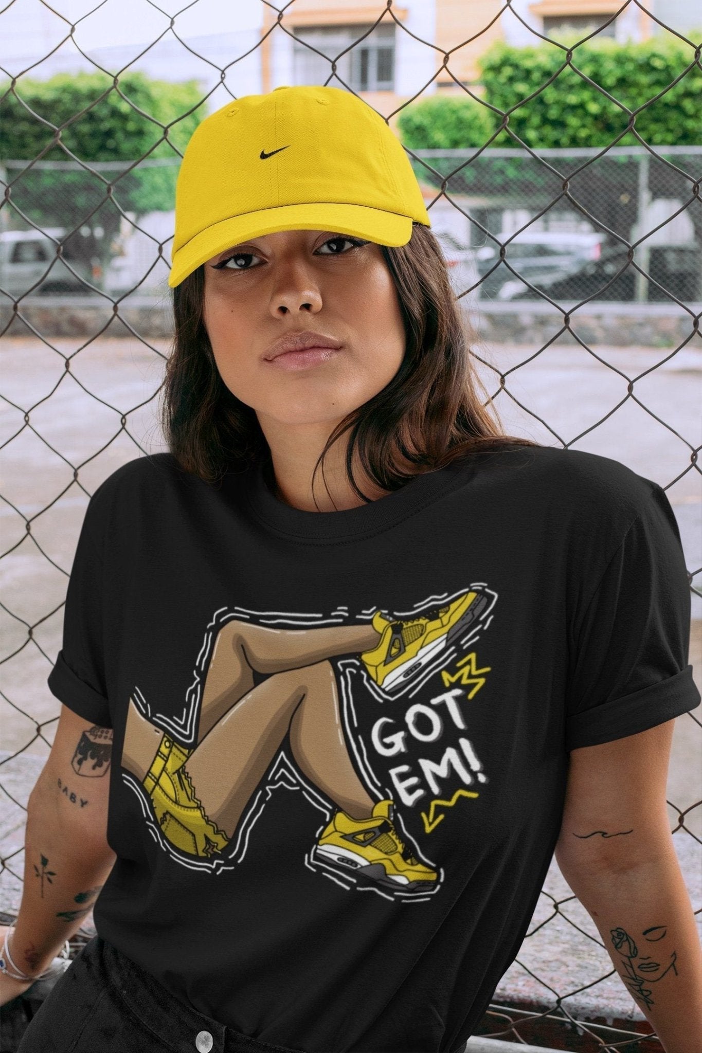 Jordan 4 Lightning Sneaker Match Tees Got Em Legs Sneaker Tees Jordan 4 Lightning Sneaker Release Tees Unisex Shirts