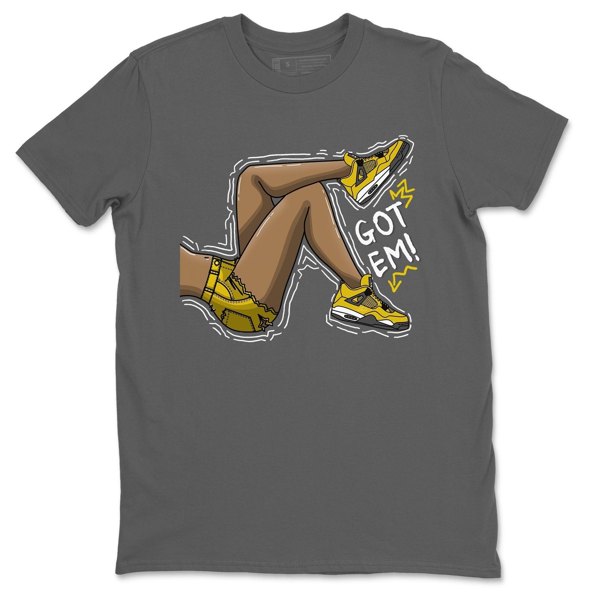 Jordan 4 Lightning Sneaker Match Tees Got Em Legs Sneaker Tees Jordan 4 Lightning Sneaker Release Tees Unisex Shirts