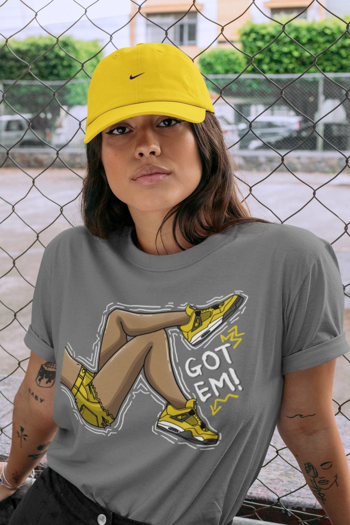 Jordan 4 Lightning Sneaker Match Tees Got Em Legs Sneaker Tees Jordan 4 Lightning Sneaker Release Tees Unisex Shirts