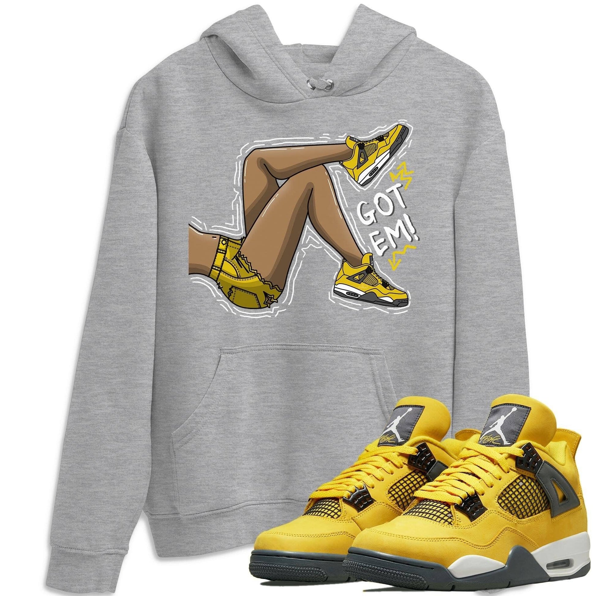 Jordan 4 Lightning Sneaker Match Tees Got Em Legs Sneaker Tees Jordan 4 Lightning Sneaker Release Tees Unisex Shirts