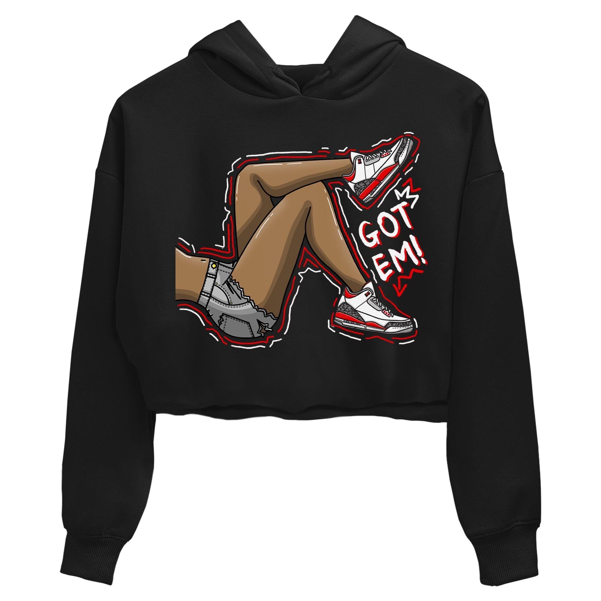 Jordan 3 Fire Red Sneaker Match Tees Got Em Legs Sneaker Tees Jordan 3 Fire Red Sneaker Release Tees Women's Shirts