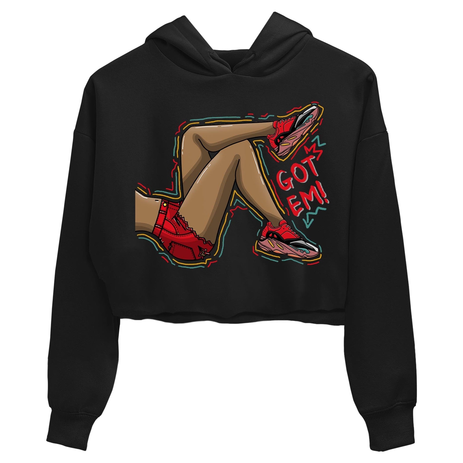 Yeezy 700 Hi-Res Red Sneaker Match Tees Got Em Legs Sneaker Tees Yeezy 700 Hi-Res Red Sneaker Release Tees Women's Shirts