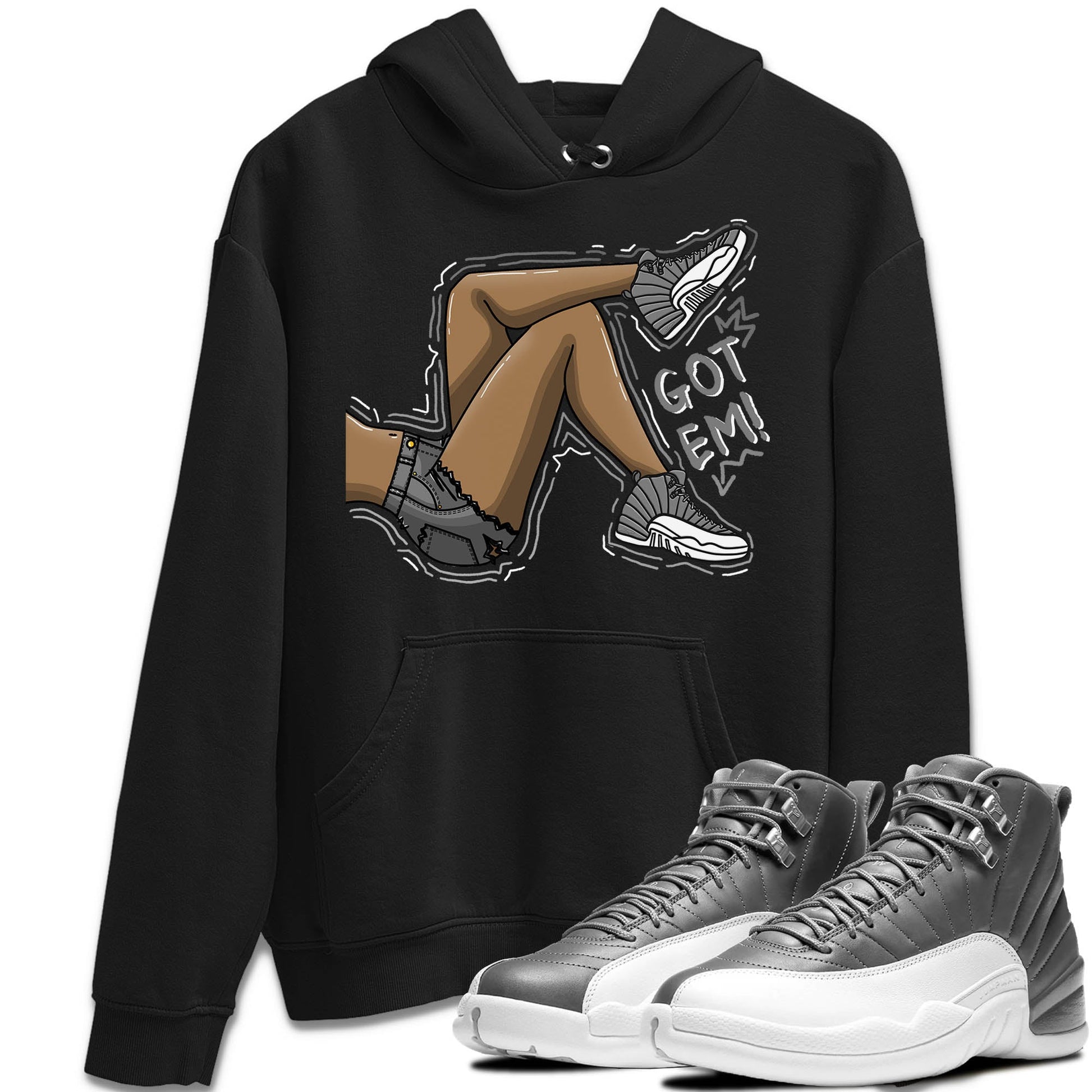 Jordan 12 Stealth Sneaker Match Tees Got Em Legs Sneaker Tees Jordan 12 Stealth Sneaker Release Tees Unisex Shirts