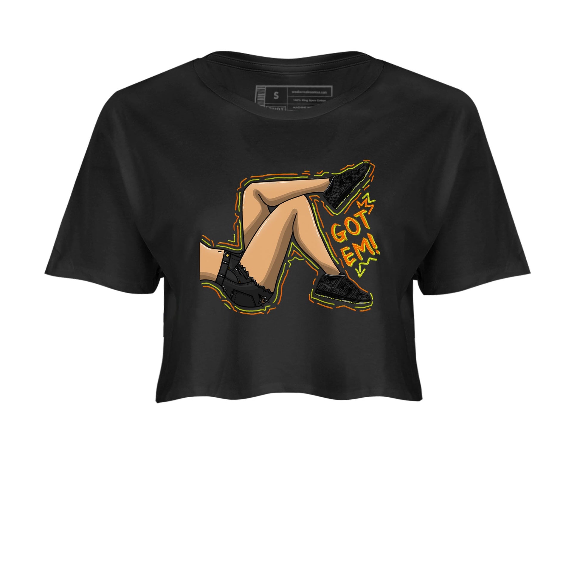 Nike Dunk Mid Premium shirt to match jordans Got Em Legs sneaker tees Nike Dunk Mid Halloween SNRT Sneaker Tees Sneaker Matching Clothing Brand Black 2 Crop T-Shirt
