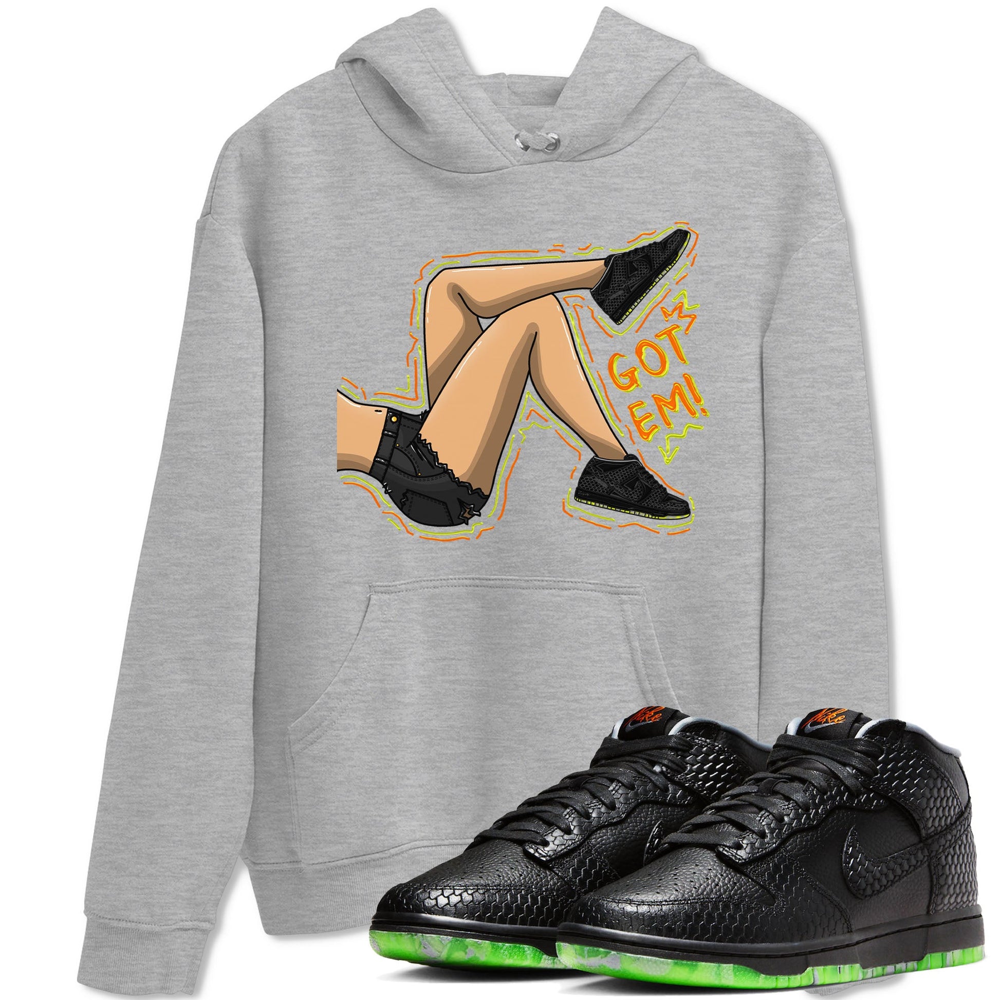 Nike Dunk Mid Premium shirt to match jordans Got Em Legs sneaker tees Nike Dunk Mid Halloween SNRT Sneaker Tees Sneaker Matching Clothing Brand Unisex Sneaker Tee Heather Grey 1 T-Shirt