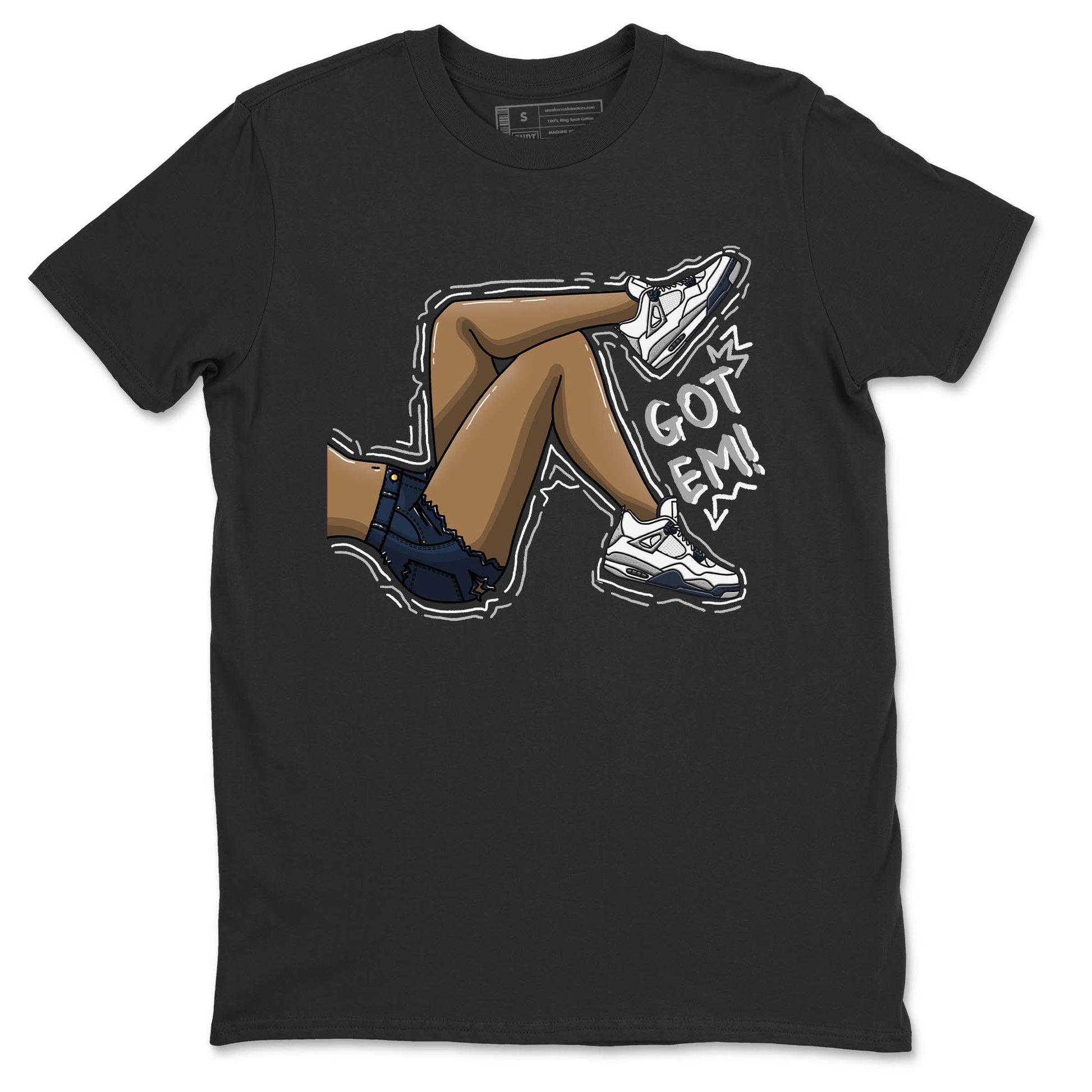 Jordan 4 Midnight Navy Sneaker Match Tees Got Em Legs Sneaker Tees Jordan 4 Midnight Navy Sneaker Release Tees Unisex Shirts