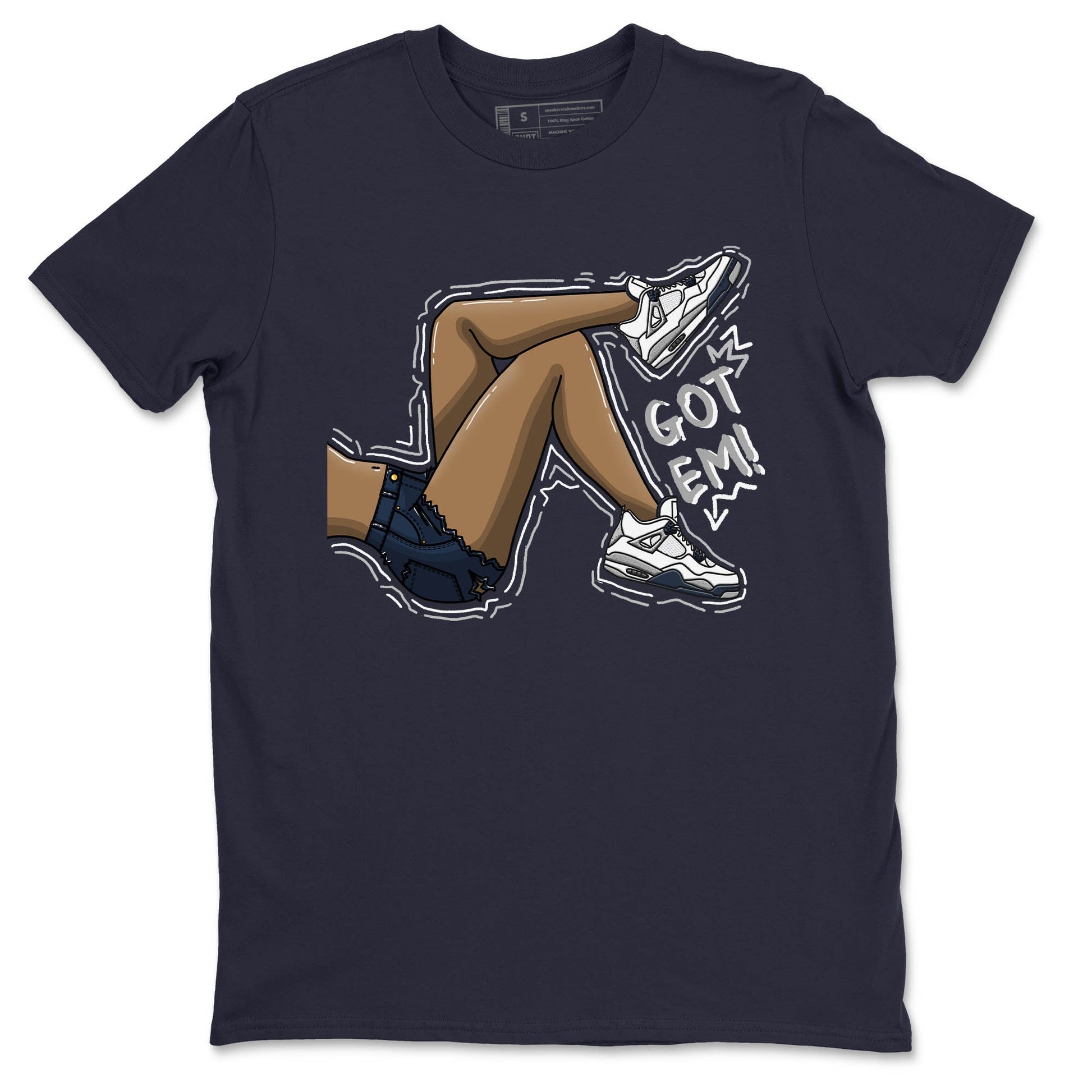 Jordan 4 Midnight Navy Sneaker Match Tees Got Em Legs Sneaker Tees Jordan 4 Midnight Navy Sneaker Release Tees Unisex Shirts