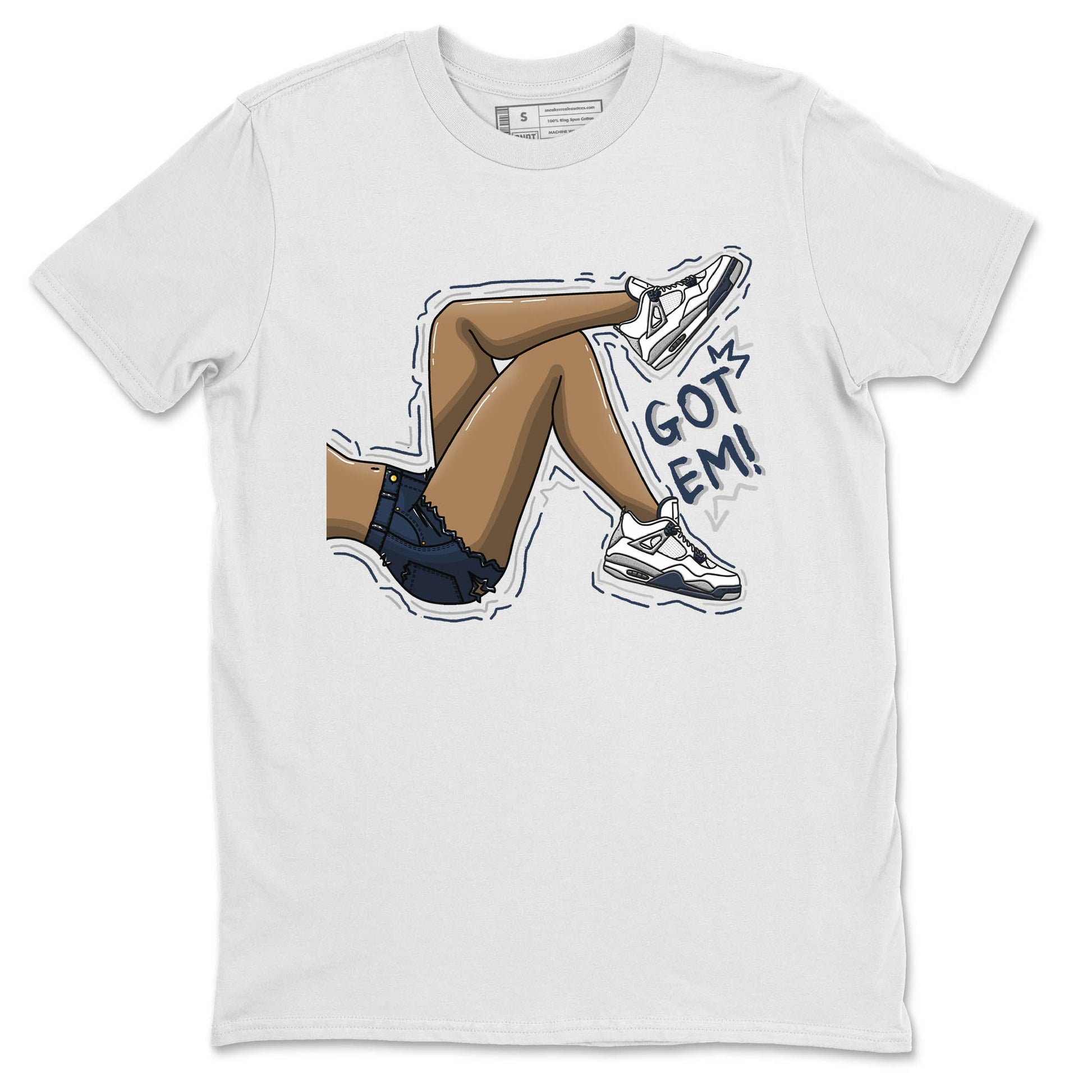Jordan 4 Midnight Navy Sneaker Match Tees Got Em Legs Sneaker Tees Jordan 4 Midnight Navy Sneaker Release Tees Unisex Shirts