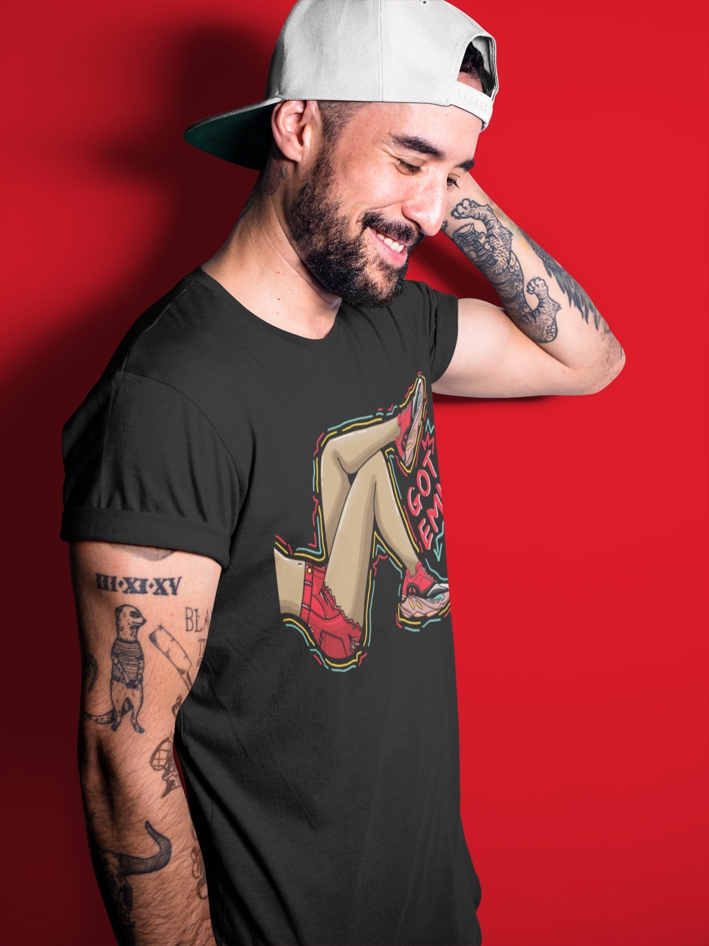 Yeezy 700 Hi-Res Red Sneaker Match Tees Got Em Legs Sneaker Tees Yeezy 700 Hi-Res Red Sneaker Release Tees Unisex Shirts