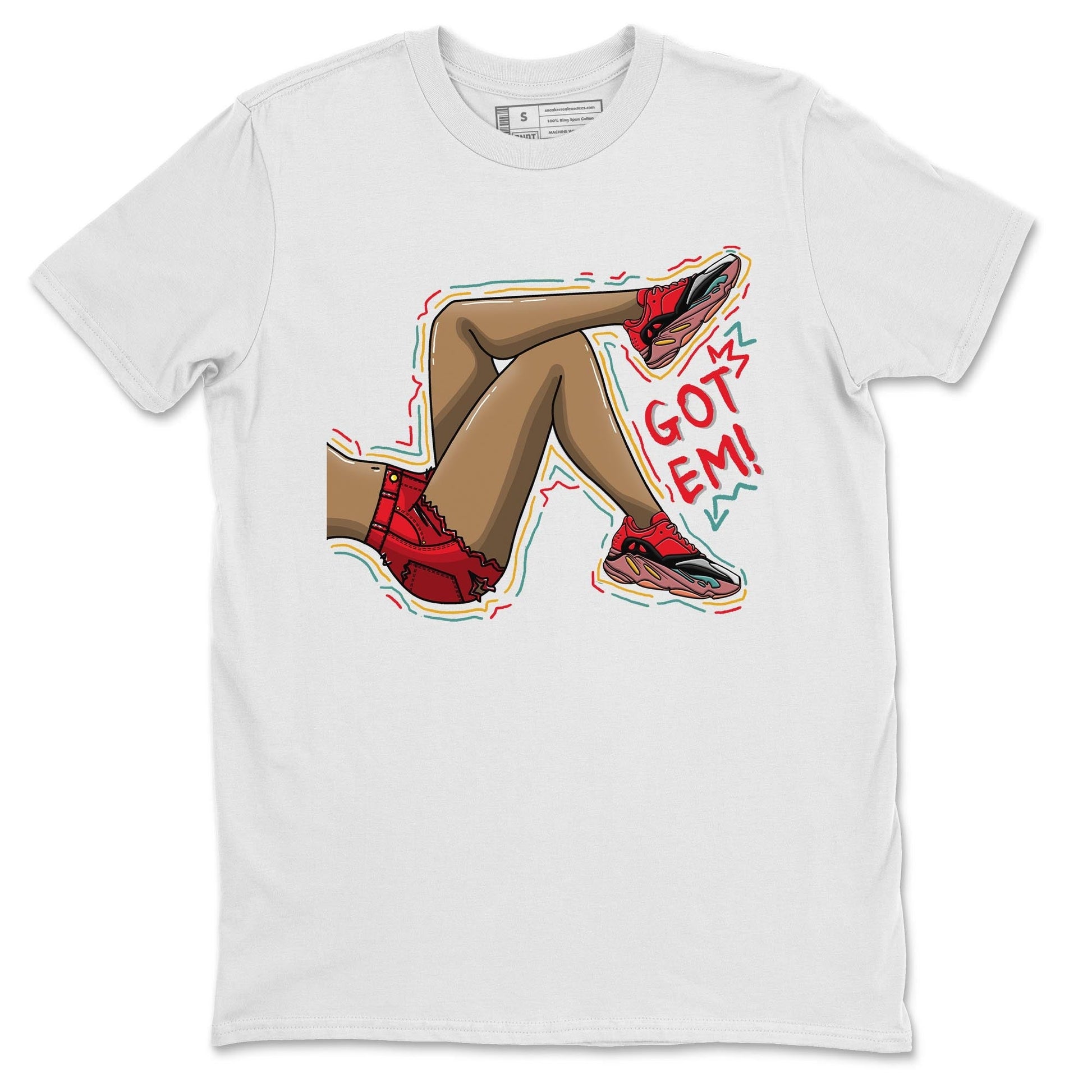 Yeezy 700 Hi-Res Red Sneaker Match Tees Got Em Legs Sneaker Tees Yeezy 700 Hi-Res Red Sneaker Release Tees Unisex Shirts