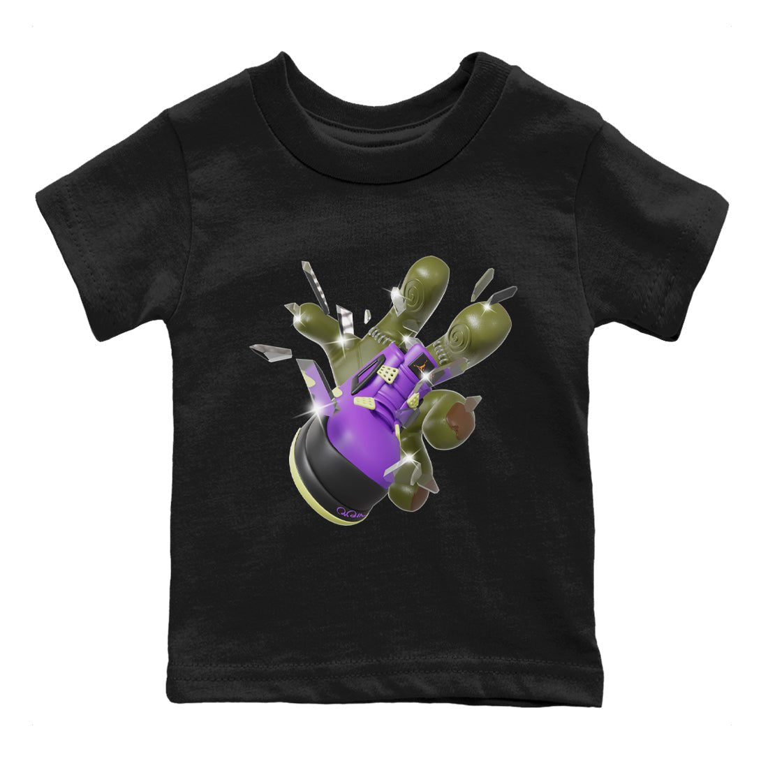 Air Jordan 4 Canyon Purple shirt to match jordans Got Em Zombie Hand sneaker tees halloween dress AJ4 Canyon Purple SNRT Sneaker Release Tees Baby Toddler Black 2 T-Shirt