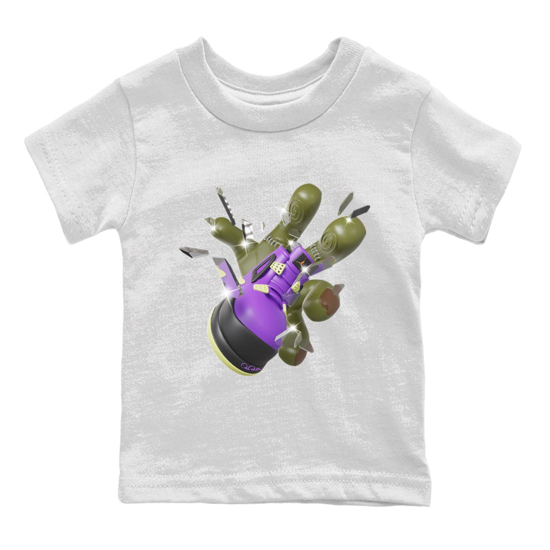 Air Jordan 4 Canyon Purple shirt to match jordans Got Em Zombie Hand sneaker tees halloween dress AJ4 Canyon Purple SNRT Sneaker Release Tees Baby Toddler White 2 T-Shirt