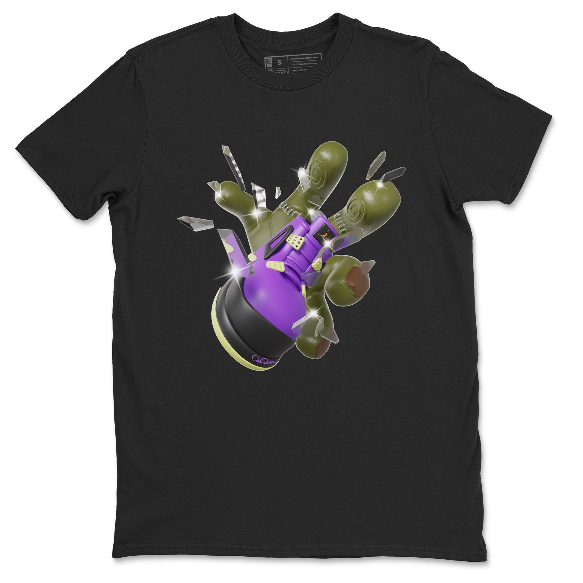 Air Jordan 4 Canyon Purple shirt to match jordans Got Em Zombie Hand sneaker tees halloween dress AJ4 Canyon Purple SNRT Sneaker Release Tees Unisex Black 2 T-Shirt
