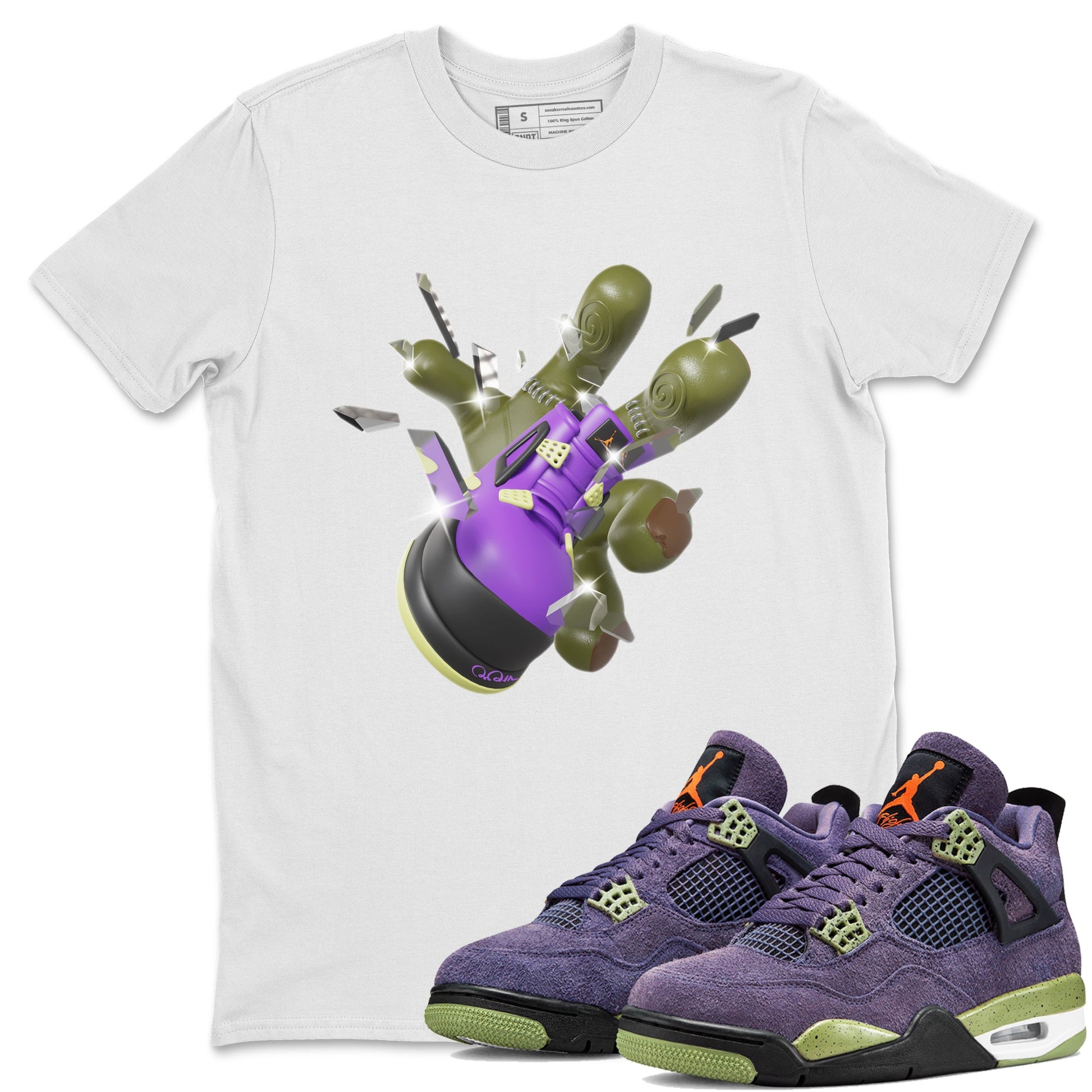 Air Jordan 4 Canyon Purple shirt to match jordans Got Em Zombie Hand sneaker tees halloween dress AJ4 Canyon Purple SNRT Sneaker Release Tees Unisex White 1 T-Shirt