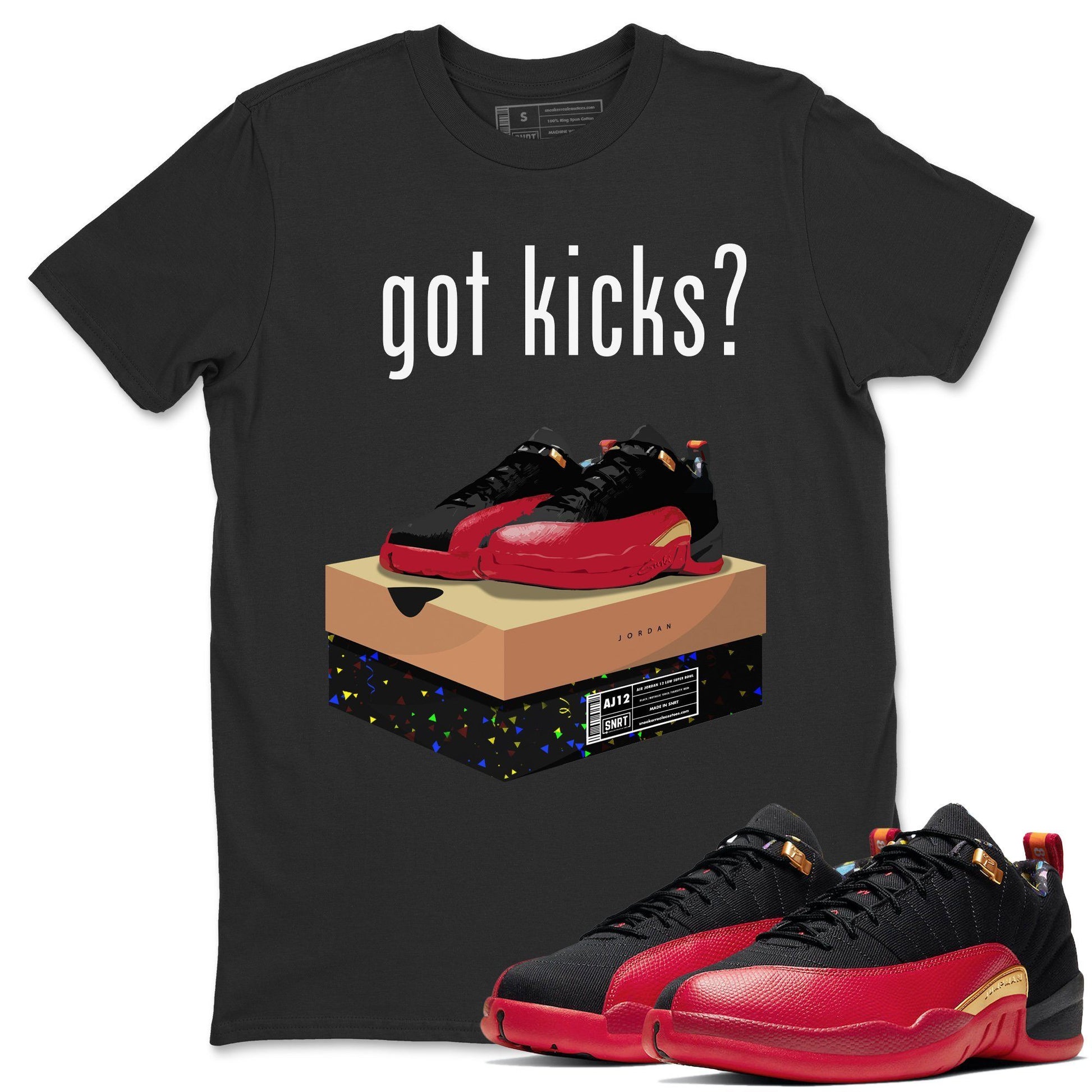 Jordan 12 Super Bowl Sneaker Match Tees Got Kicks Sneaker Tees Jordan 12 Super Bowl Sneaker Release Tees Unisex Shirts