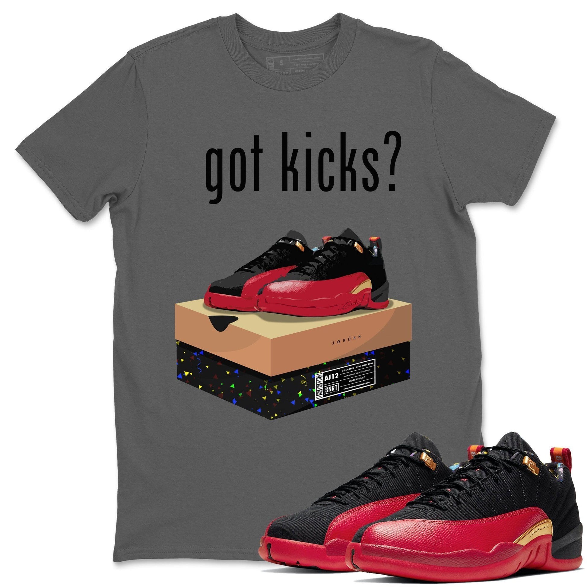 Jordan 12 Super Bowl Sneaker Match Tees Got Kicks Sneaker Tees Jordan 12 Super Bowl Sneaker Release Tees Unisex Shirts