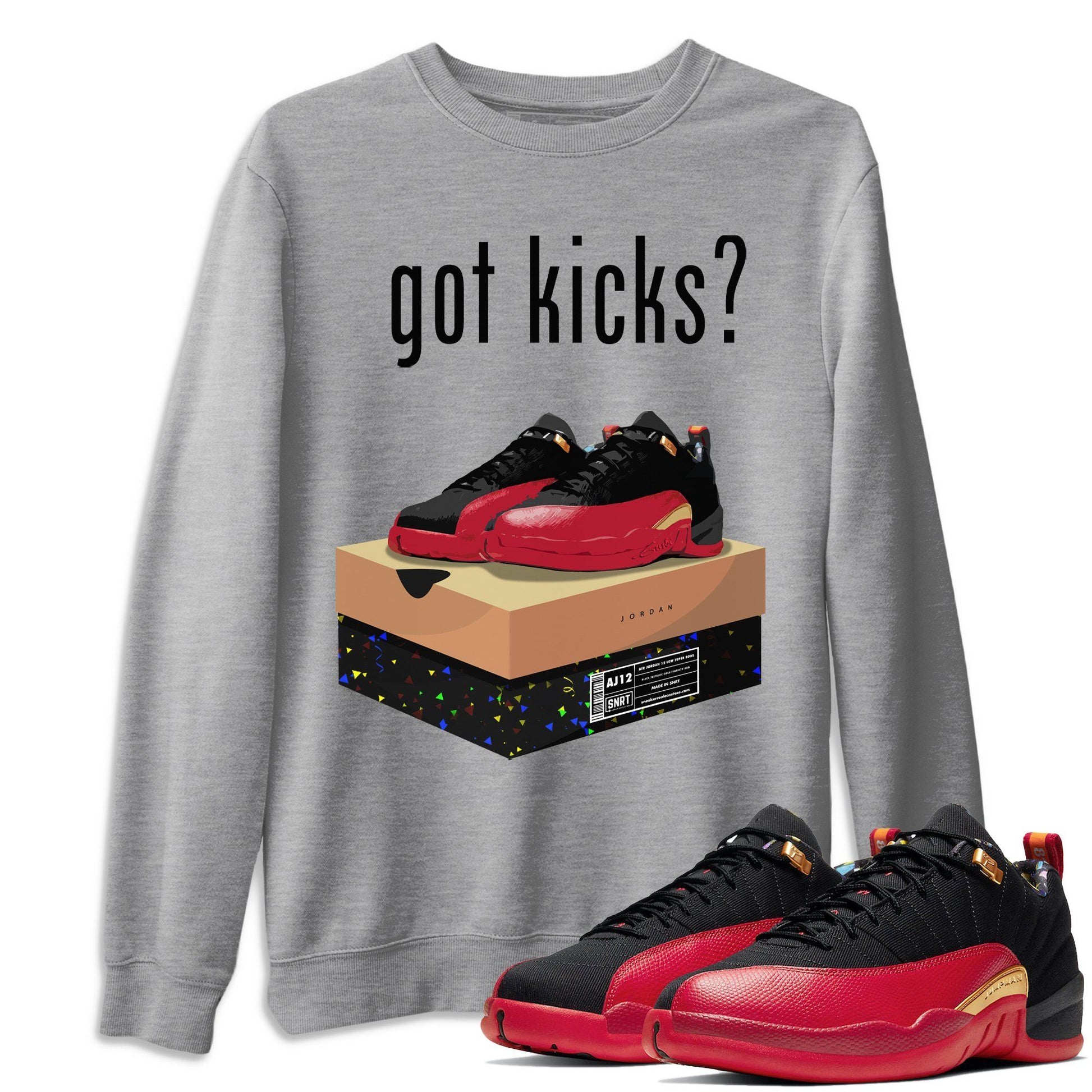 Jordan 12 Super Bowl Sneaker Match Tees Got Kicks Sneaker Tees Jordan 12 Super Bowl Sneaker Release Tees Unisex Shirts