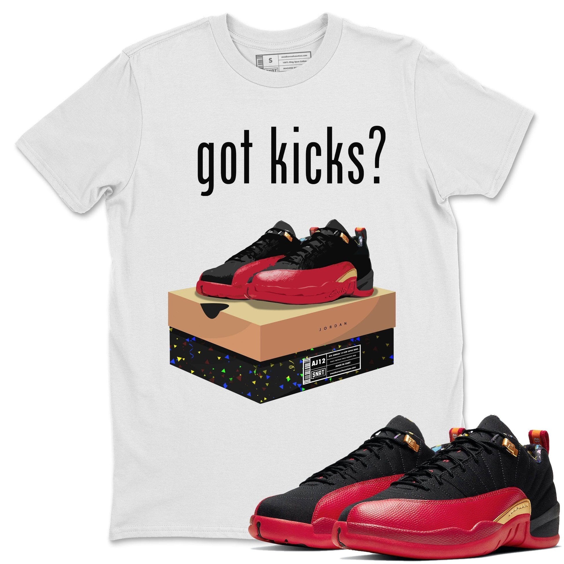 Jordan 12 Super Bowl Sneaker Match Tees Got Kicks Sneaker Tees Jordan 12 Super Bowl Sneaker Release Tees Unisex Shirts