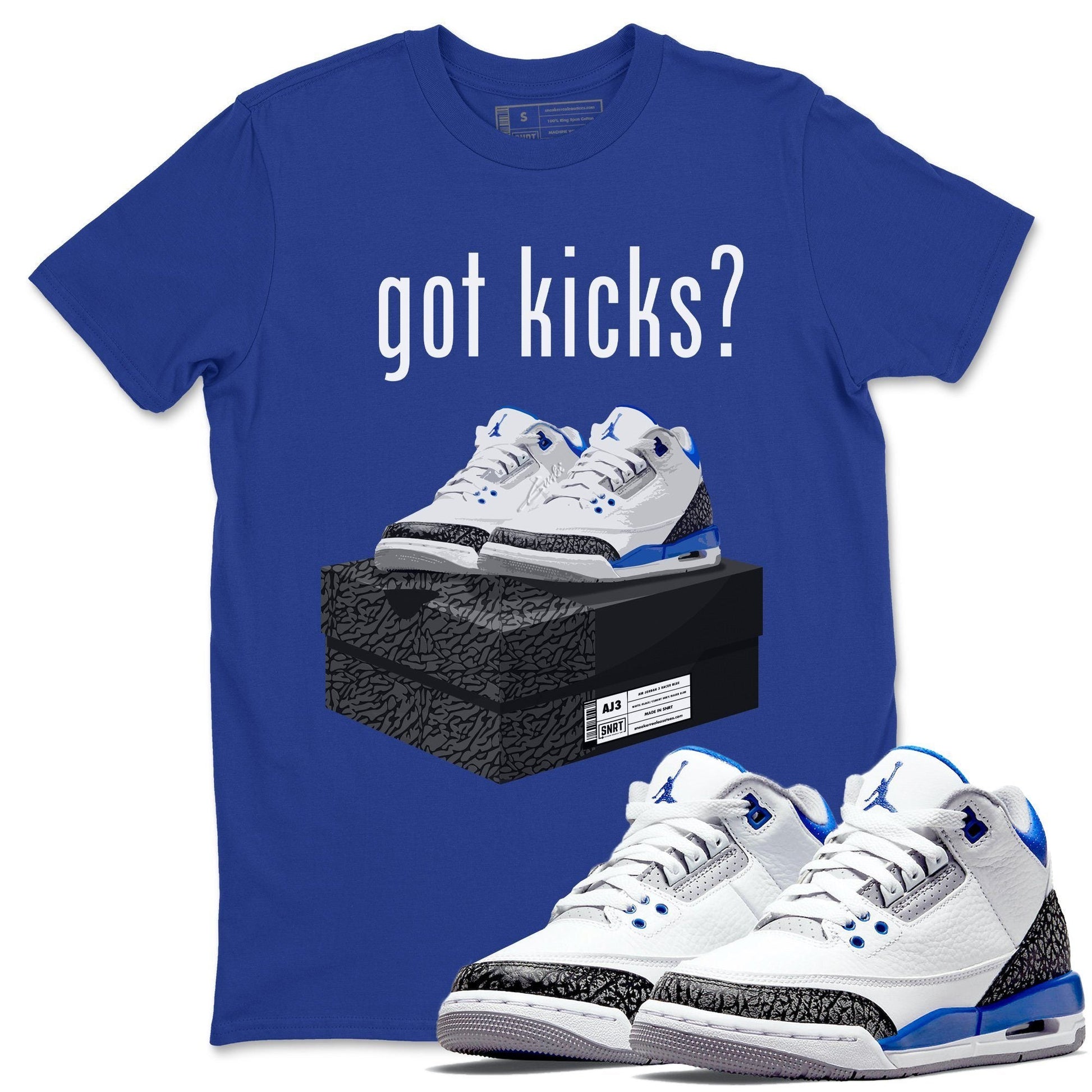 Jordan 3 Racer Blue Sneaker Match Tees Got Kicks Sneaker Tees Jordan 3 Racer Blue Sneaker Release Tees Unisex Shirts