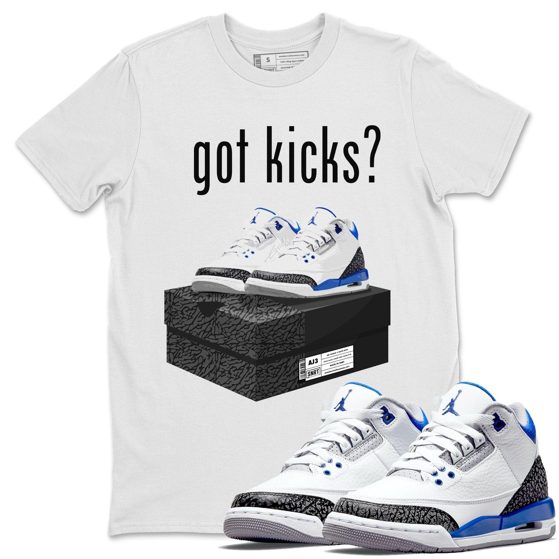 Jordan 3 Racer Blue Sneaker Match Tees Got Kicks Sneaker Tees Jordan 3 Racer Blue Sneaker Release Tees Unisex Shirts