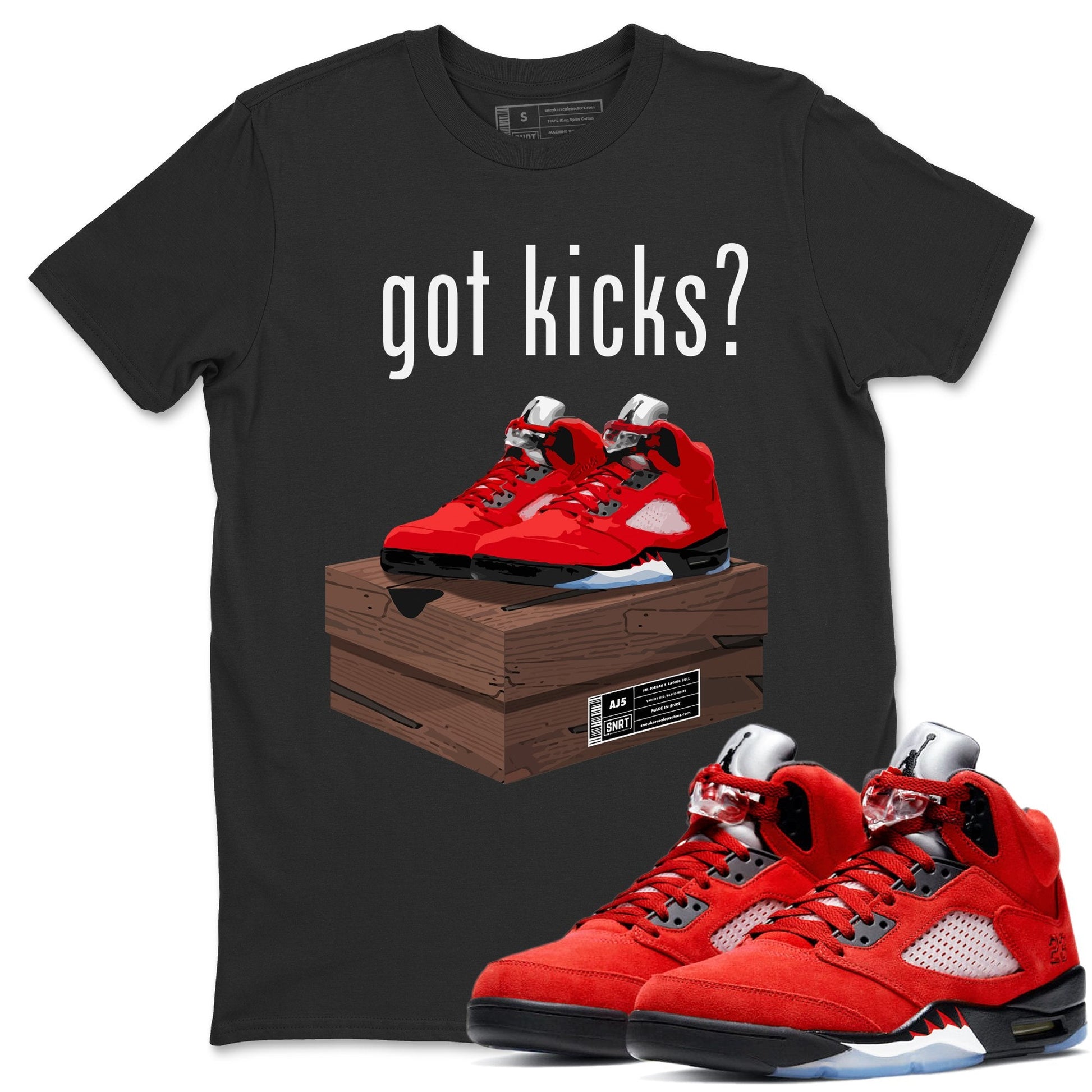 Jordan 5 Raging Bull Sneaker Match Tees Got Kicks Sneaker Tees Jordan 5 Raging Bull Sneaker Release Tees Unisex Shirts