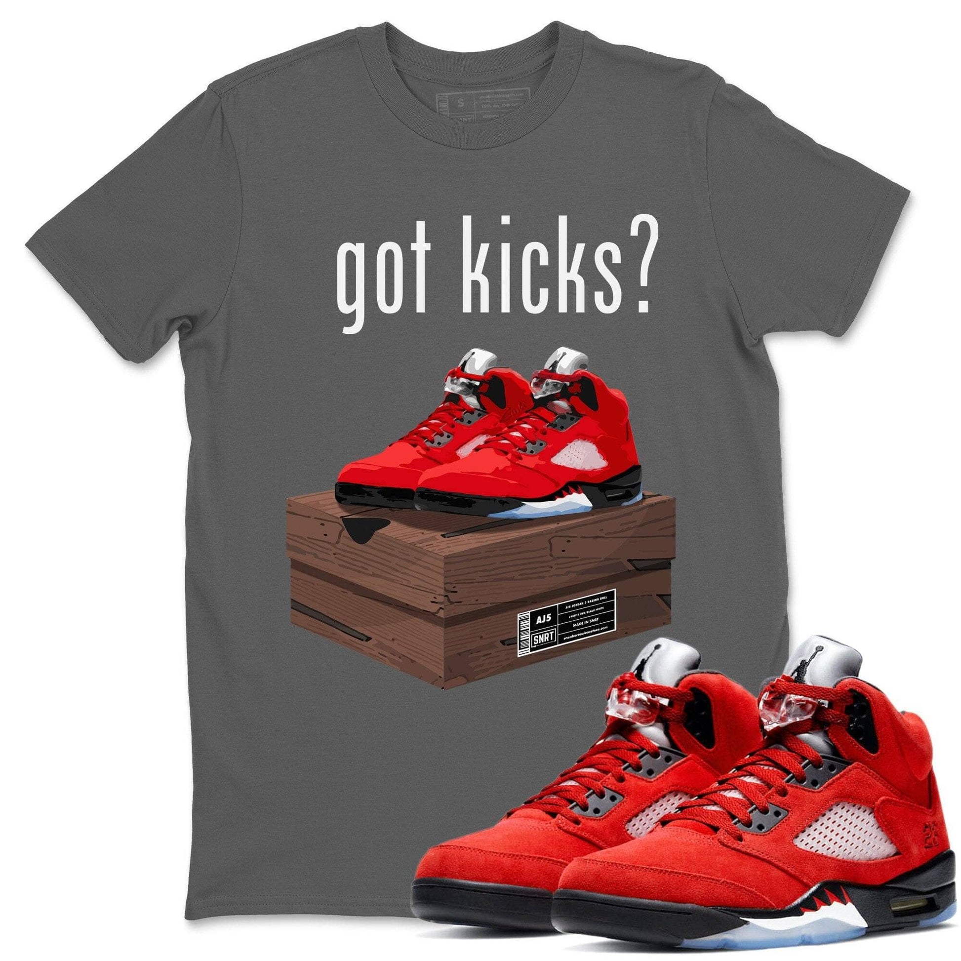 Jordan 5 Raging Bull Sneaker Match Tees Got Kicks Sneaker Tees Jordan 5 Raging Bull Sneaker Release Tees Unisex Shirts
