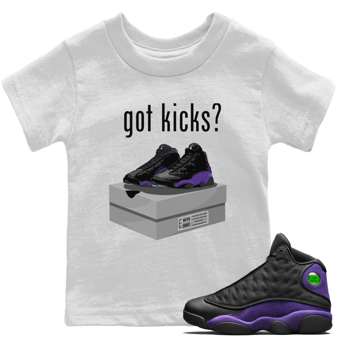 Jordan 13 Court Purple Sneaker Match Tees Got Kicks Sneaker Tees Jordan 13 Court Purple Sneaker Release Tees Kids Shirts