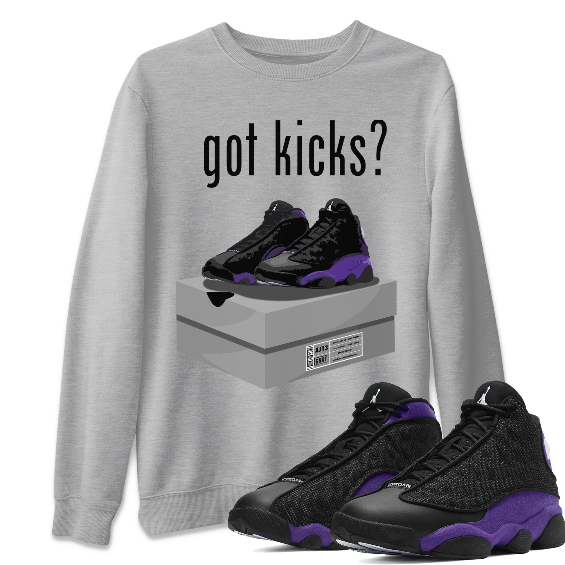 Jordan 13 Court Purple Sneaker Match Tees Got Kicks Sneaker Tees Jordan 13 Court Purple Sneaker Release Tees Unisex Shirts