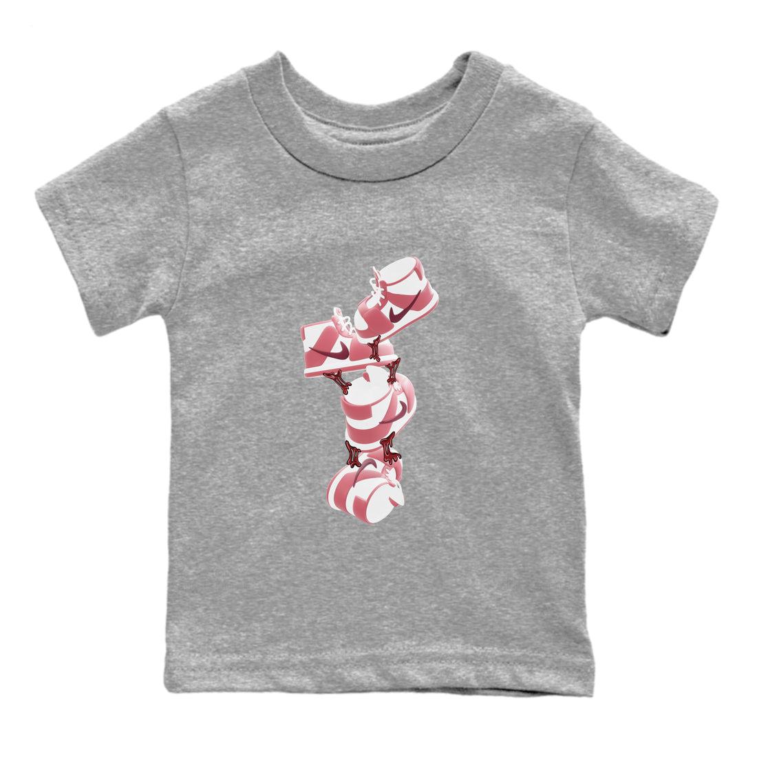 Dunk Valentines Day 2024 shirt to match jordans Gum Stuck On Shoes sneaker tees Dunk Happy Valentines Day 2024 SNRT Sneaker Release Tees Baby Toddler Heather Grey 2 T-Shirt