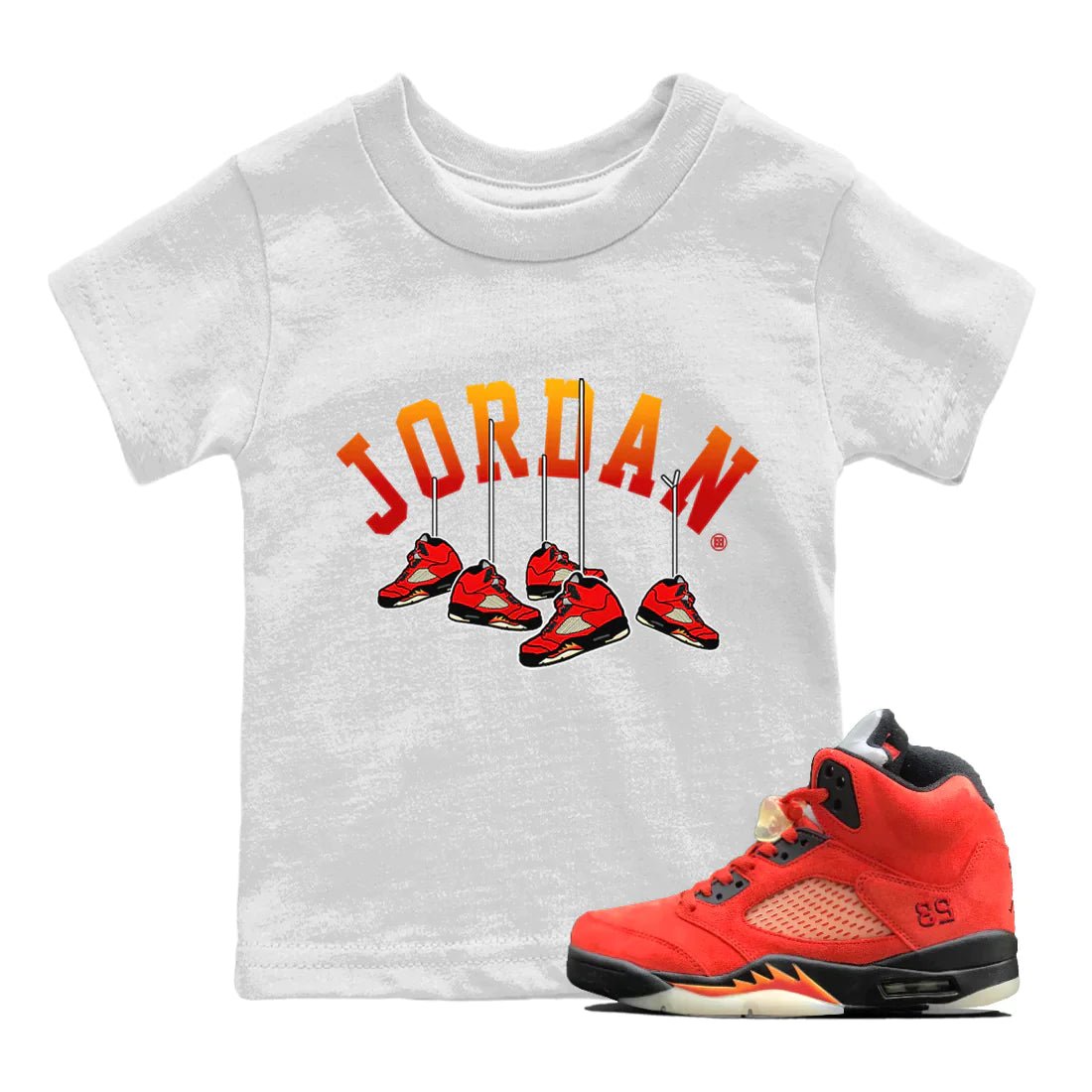 Jordan 5 Mars For Her Sneaker Match Tees Hanging Sneakers Sneaker Tees Jordan 5 Mars For Her Sneaker Release Tees Kids Shirts