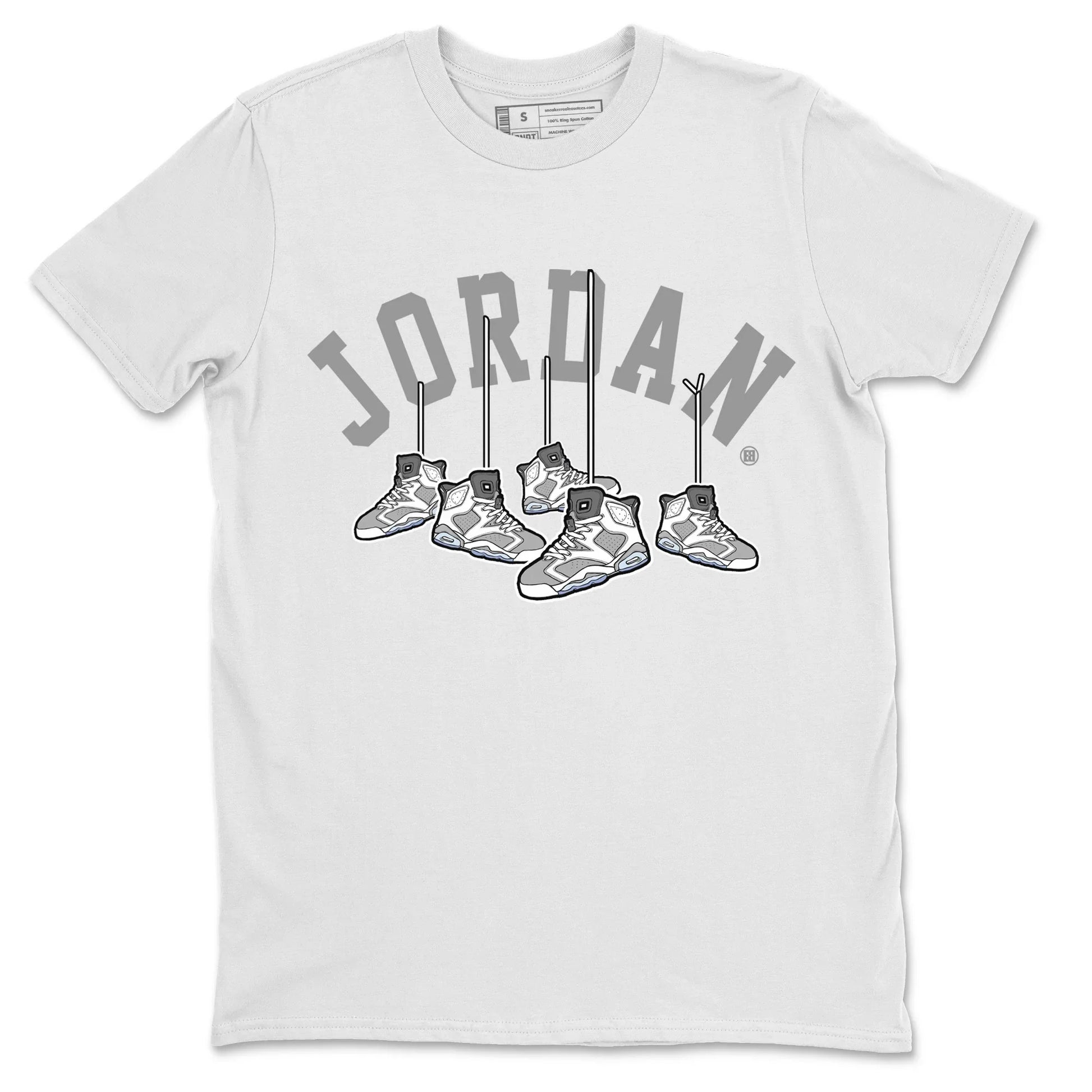 Jordan 6 Cool Grey Sneaker Match Tees Hanging Sneakers Sneaker Tees Jordan 6 Cool Grey Sneaker Release Tees Unisex Shirts