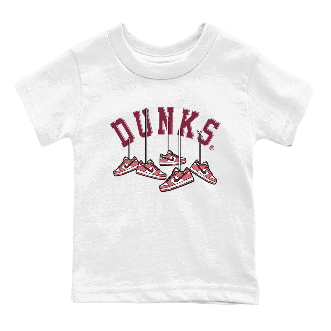 Dunks Valentines Day shirt to match jordans Hanging Sneakers sneaker tees Dunks Valentine's Day SNRT sneaker release tees baby toddler White 2 cotton Shirt