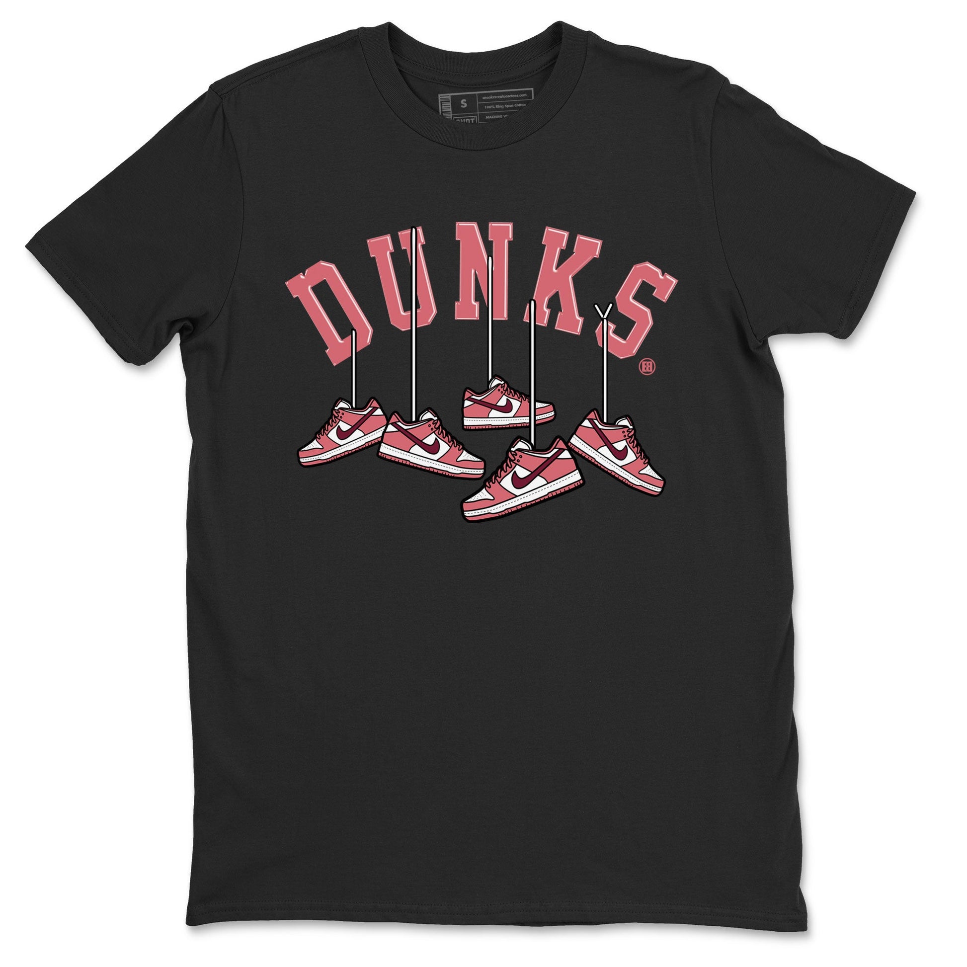 Dunks Valentines Day shirt to match jordans Hanging Sneakers sneaker tees Dunks Valentine's Day SNRT sneaker Release Tees unisex cotton Black 2 crew neck shirt