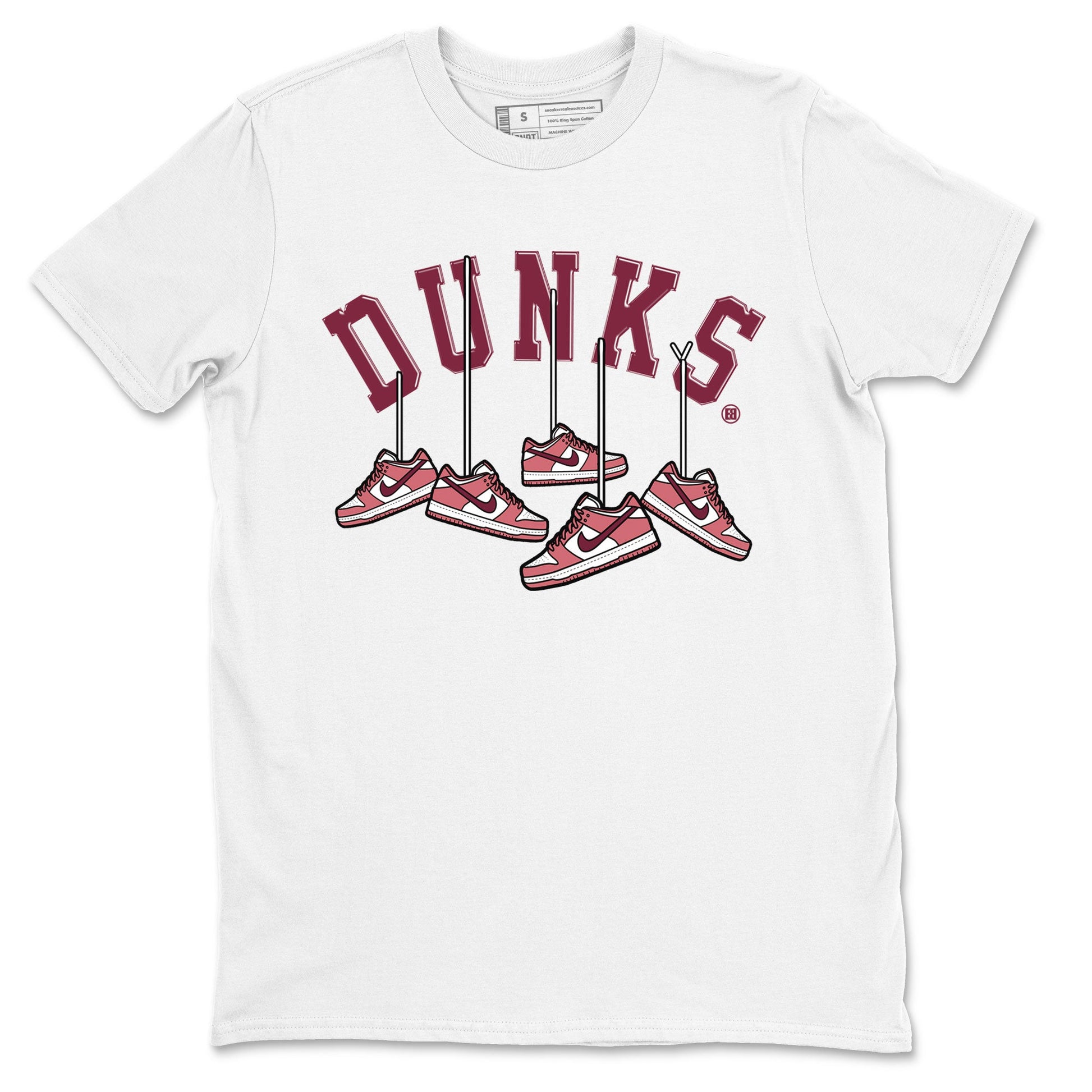 Dunks Valentines Day shirt to match jordans Hanging Sneakers sneaker tees Dunks Valentine's Day SNRT sneaker Release Tees unisex cotton White 2 crew neck shirt