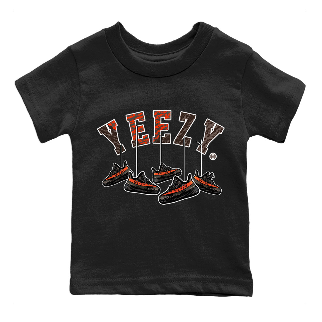 Yeezy 350 Carbon Beluga Sneaker Match Tees Hanging Sneakers Sneaker Tees Yeezy 350 Carbon Beluga Sneaker Release Tees Kids Shirts