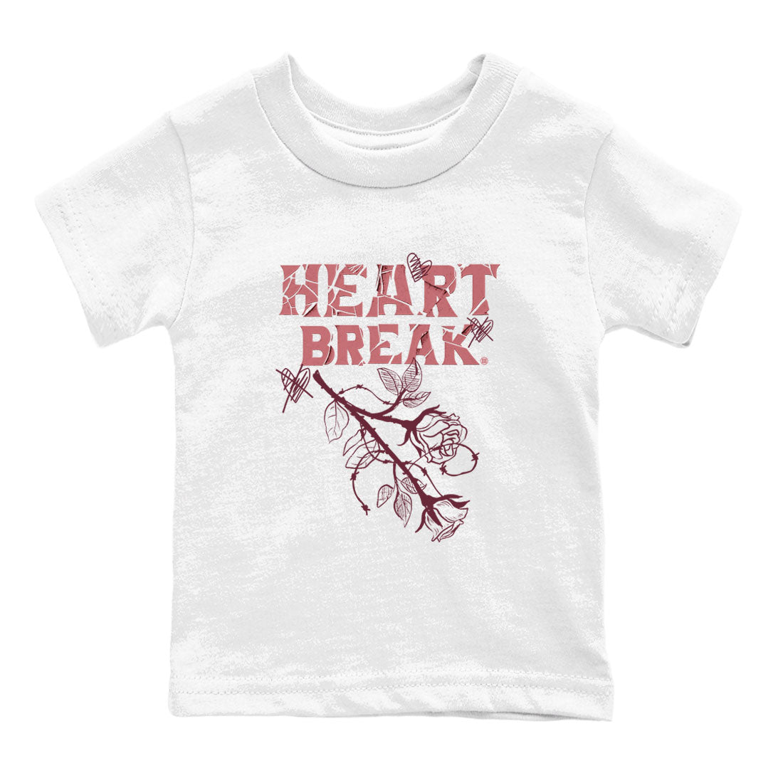 Dunks Valentines Day shirt to match jordans Heart Break sneaker tees Dunks Valentine's Day SNRT sneaker release tees baby toddler White 2 cotton Shirt