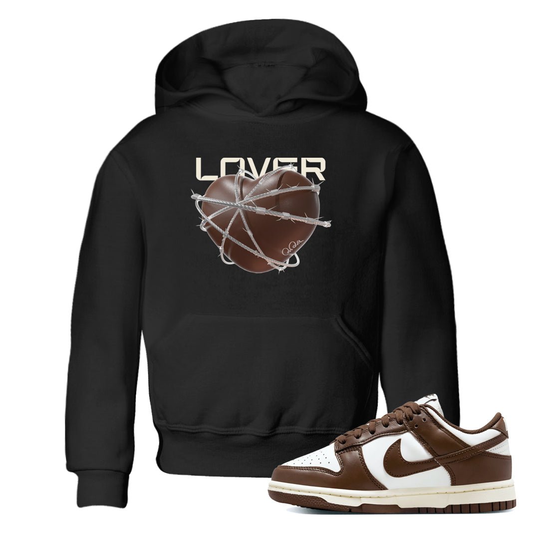 Dunk Cacao Wow shirt to match jordans Heart Lover sneaker tees Nike Dunk Cacao Wow SNRT Sneaker Release Tees Baby Toddler Black 1 T-Shirt