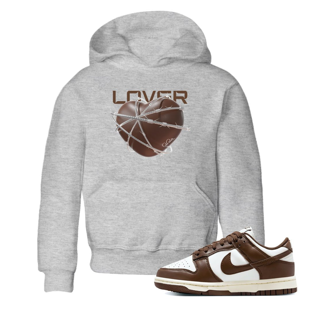 Dunk Cacao Wow shirt to match jordans Heart Lover sneaker tees Nike Dunk Cacao Wow SNRT Sneaker Release Tees Baby Toddler Heather Grey 1 T-Shirt