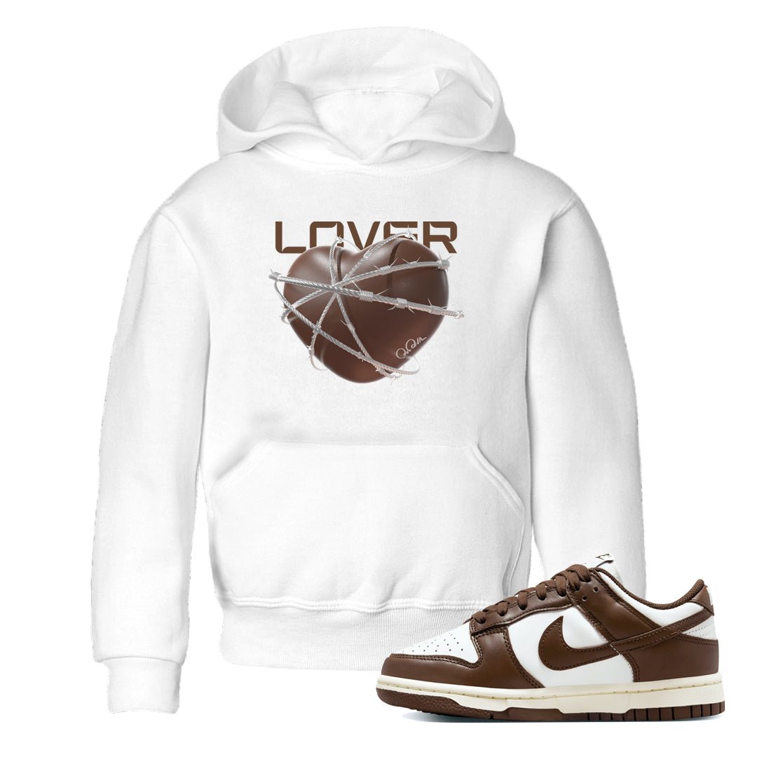 Dunk Cacao Wow shirt to match jordans Heart Lover sneaker tees Nike Dunk Cacao Wow SNRT Sneaker Release Tees Baby Toddler White 1 T-Shirt