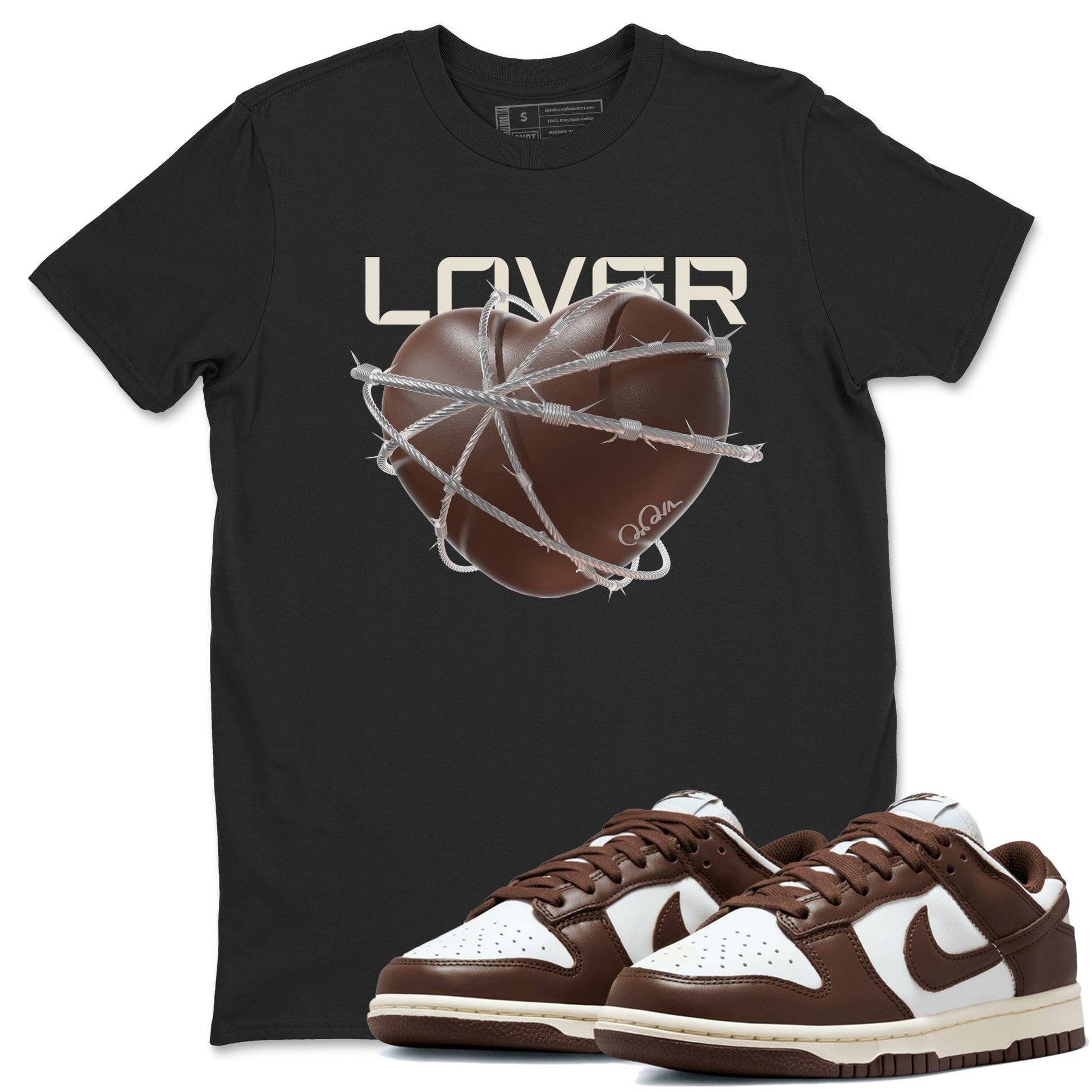 Dunk Cacao Wow shirt to match jordans Heart Lover sneaker tees Nike Dunk Cacao Wow SNRT Sneaker Release Tees Unisex Black 1 T-Shirt