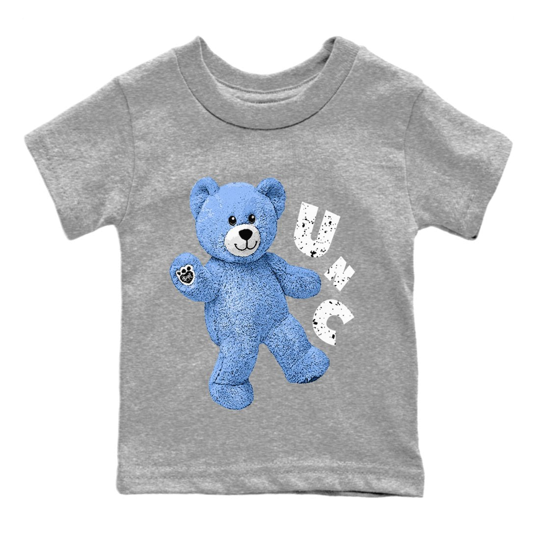 Jordan 5 UNC Jordan Shirts Hello Bear Sneaker Tees Air Jordan 5 Retro UNC Sneaker Release Tees Kids Shirts Heather Grey 2