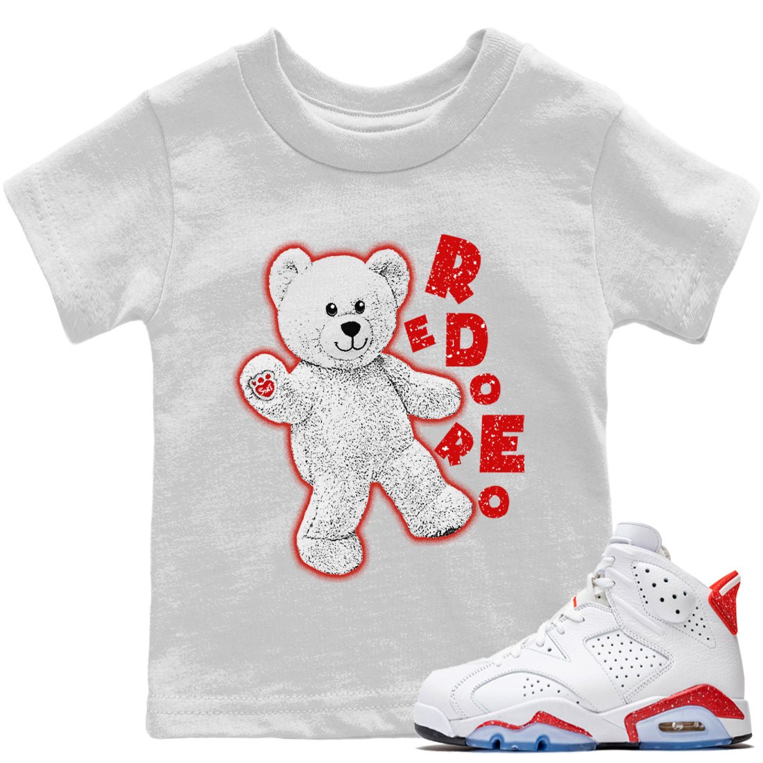 Jordan 6 Red Velvet Cookies Sneaker Match Tees Hello Bear Sneaker Tees Jordan 6 Red Velvet Cookies Sneaker Release Tees Kids Shirts