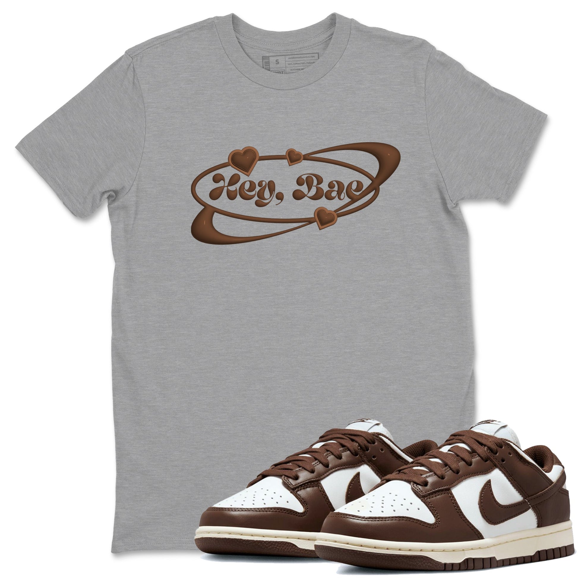 Dunk Cacao Wow shirt to match jordans Hey Bae sneaker tees Nike Dunk Cacao Wow SNRT Sneaker Release Tees Unisex Heather Grey 1 T-Shirt