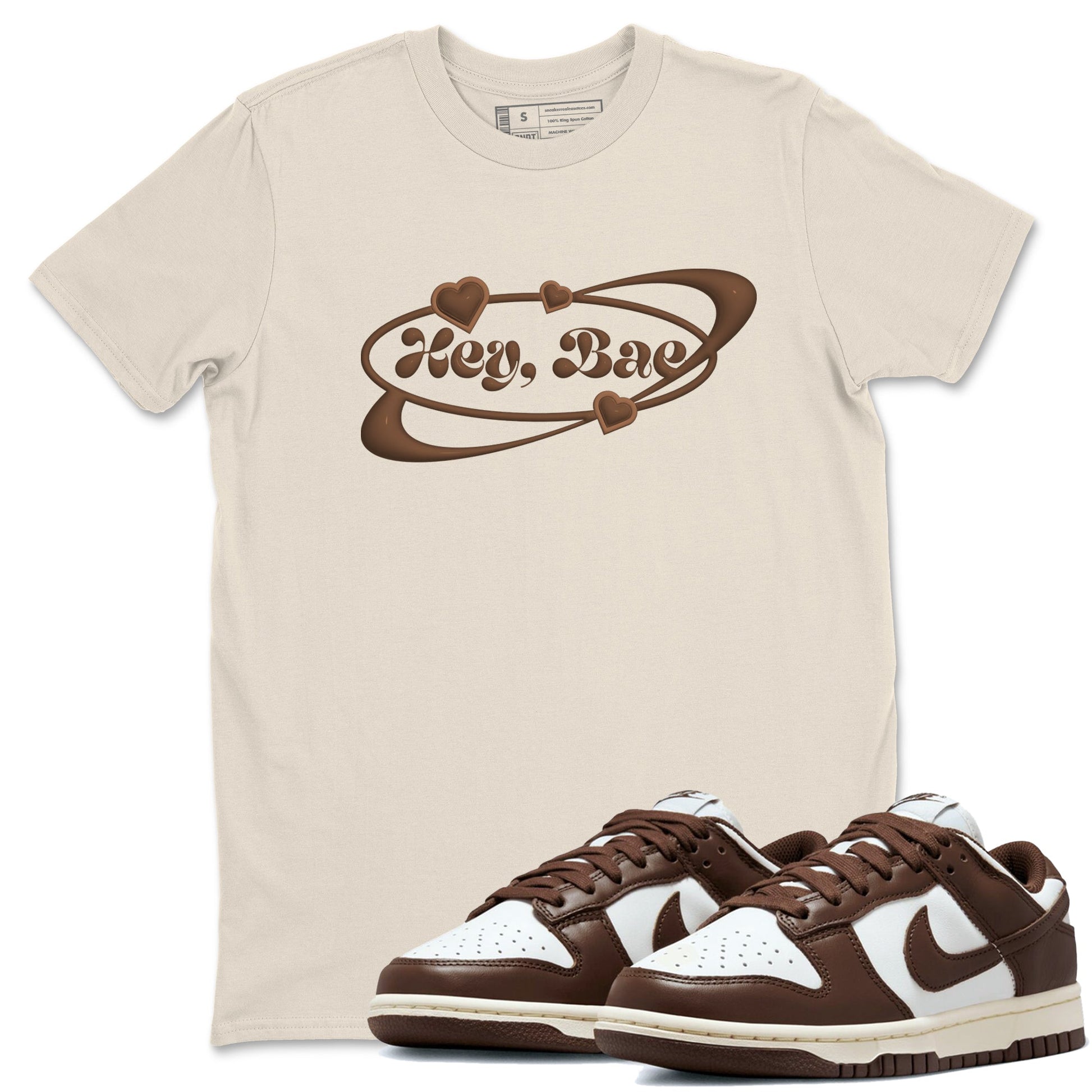 Dunk Cacao Wow shirt to match jordans Hey Bae sneaker tees Nike Dunk Cacao Wow SNRT Sneaker Release Tees Unisex Natural 1 T-Shirt