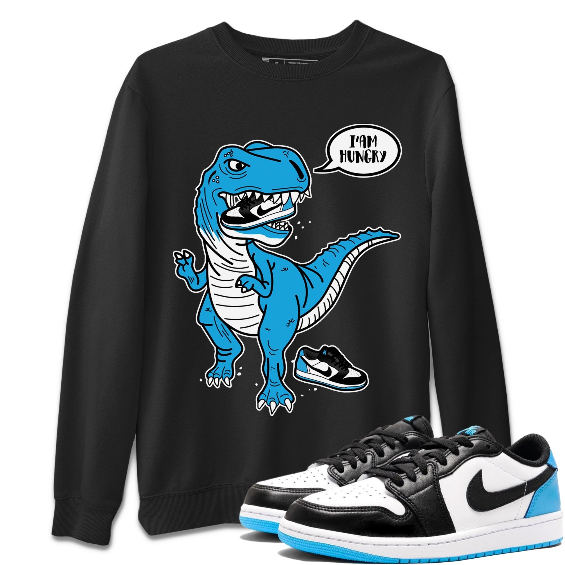 Jordan 1 Powder Blue Sneaker Match Tees Hungry Dino Sneaker Tees Jordan 1 Powder Blue Sneaker Release Tees Unisex Shirts