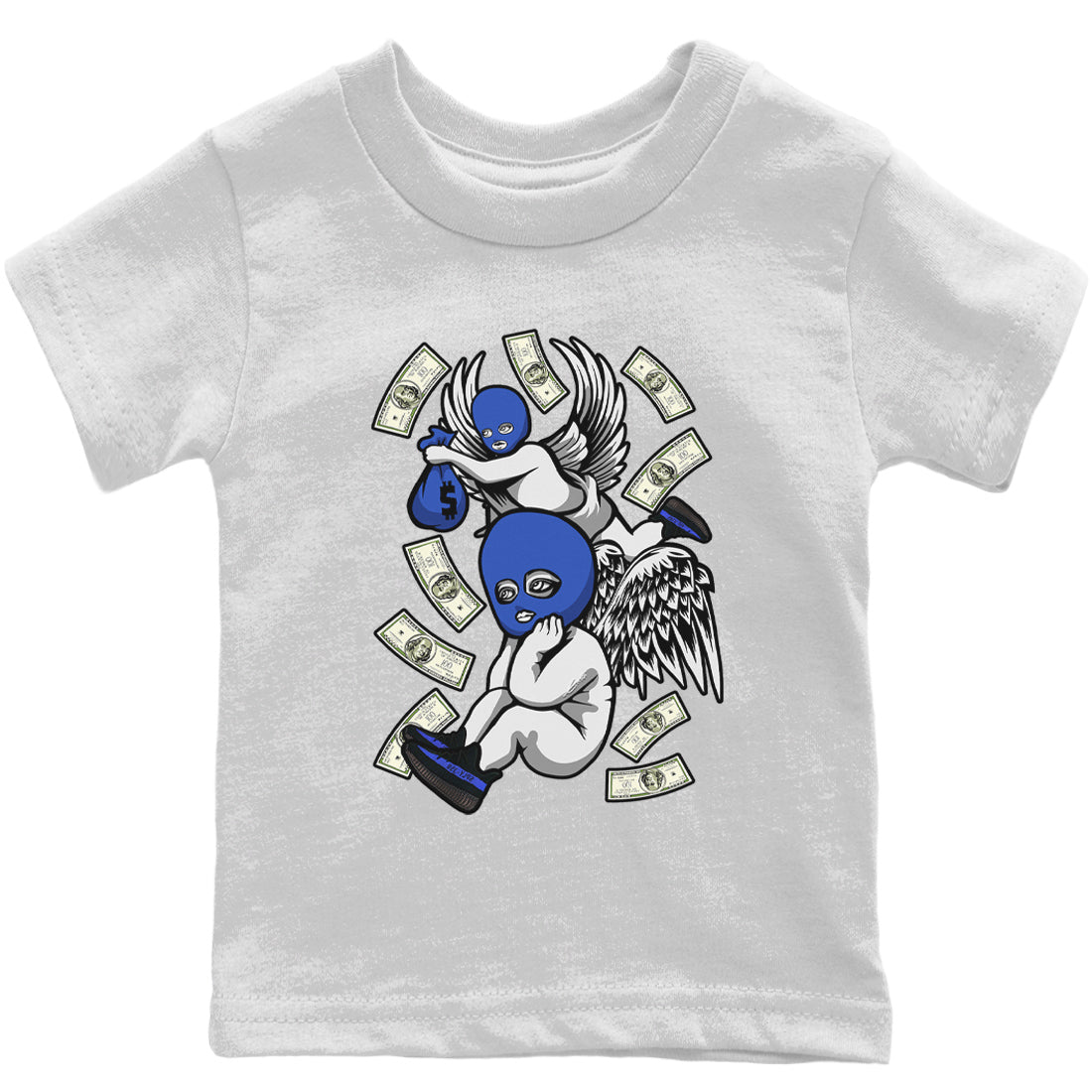 Yeezy 350 Dazzling Blue Sneaker Match Tees Hustle Angels Sneaker Tees Yeezy 350 Dazzling Blue Sneaker Release Tees Kids Shirts